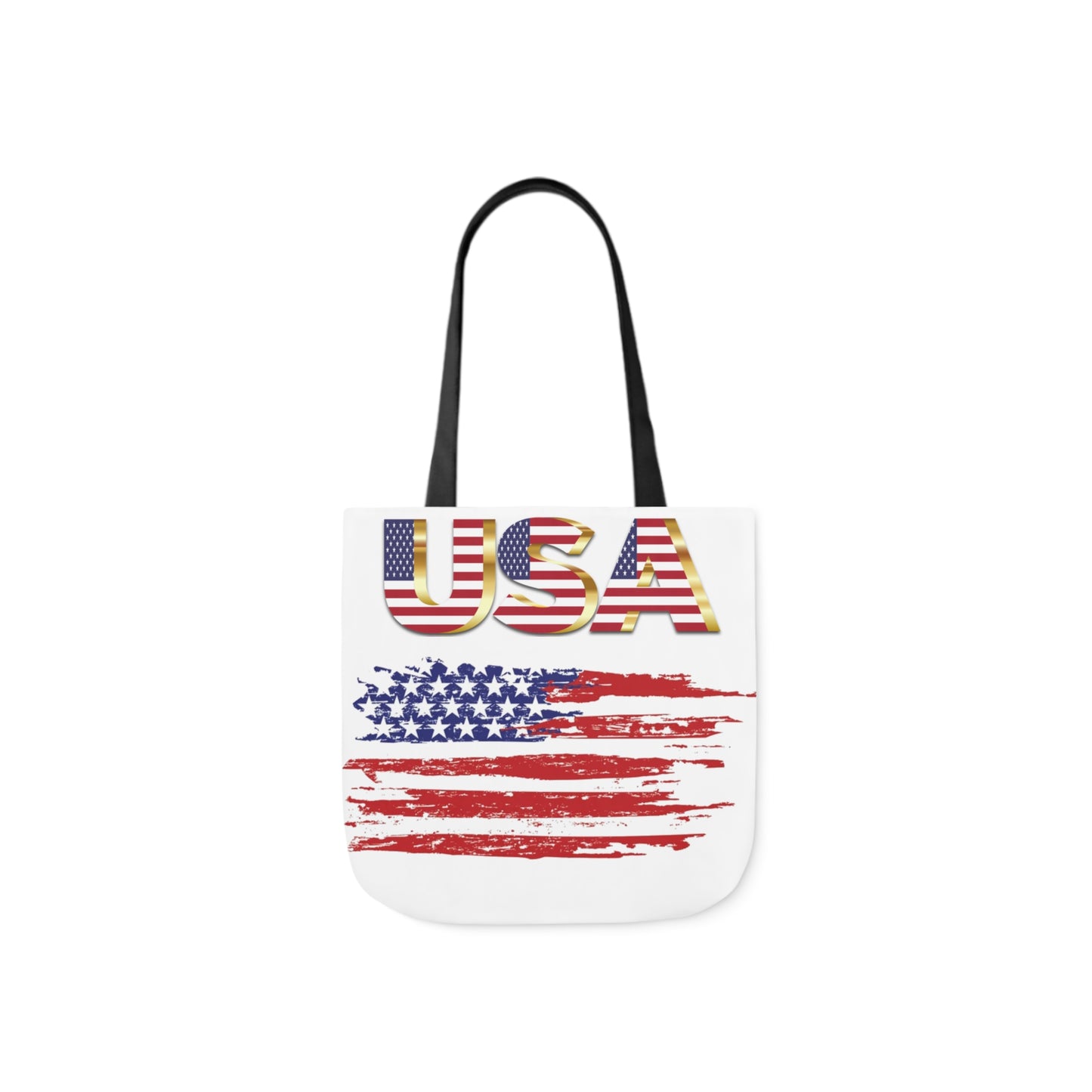 American - Canvas Tote Bag, 5-Color Straps - Patriotic