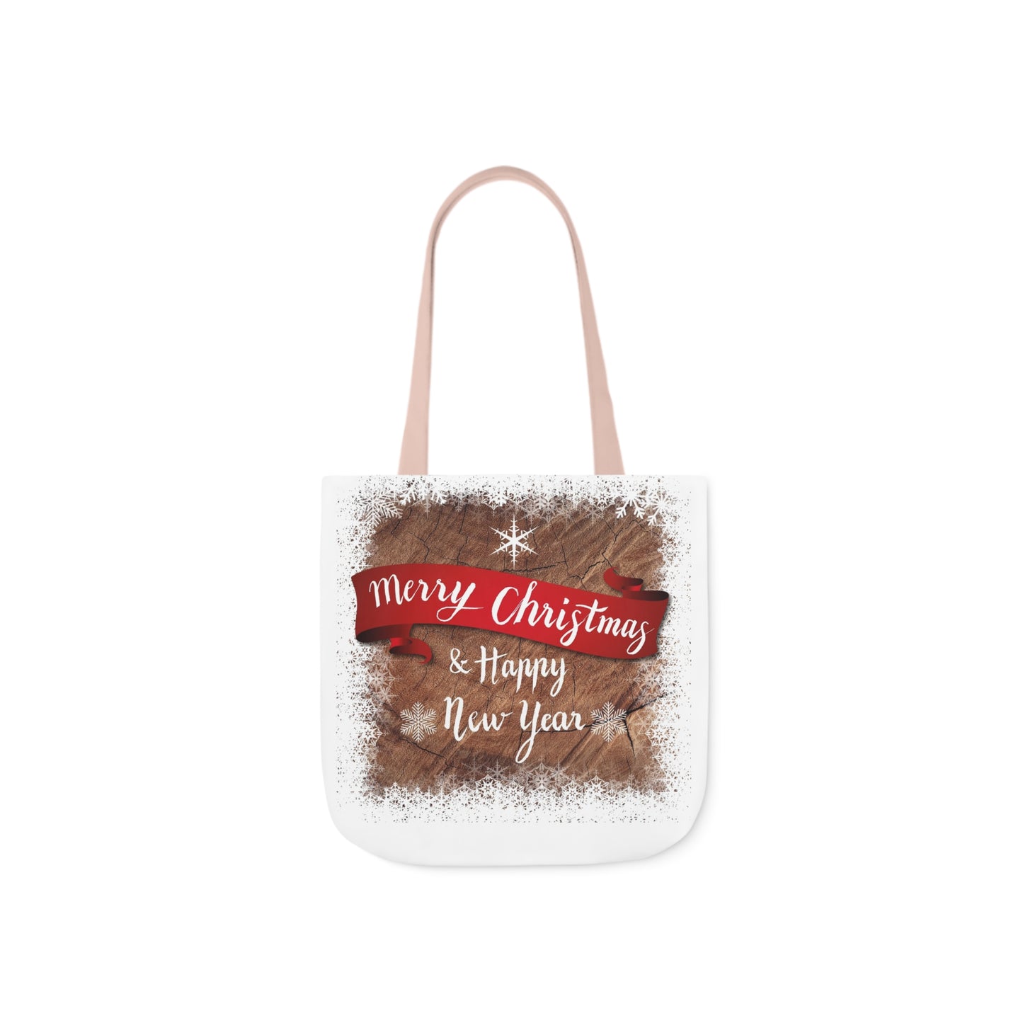 Merry Christmas -Canvas Tote Bag, 5-Color Straps - Christmas