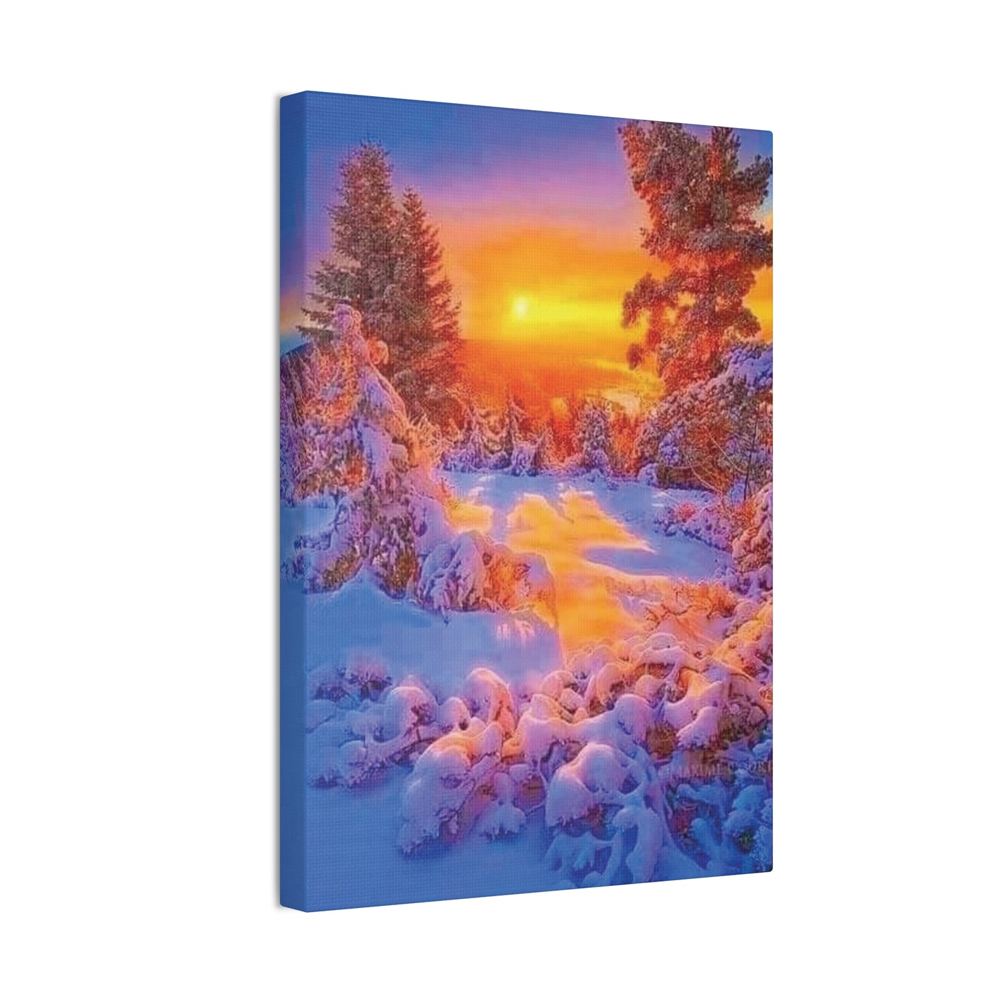 Winter Sunset - Canvas Stretched, 0.75"