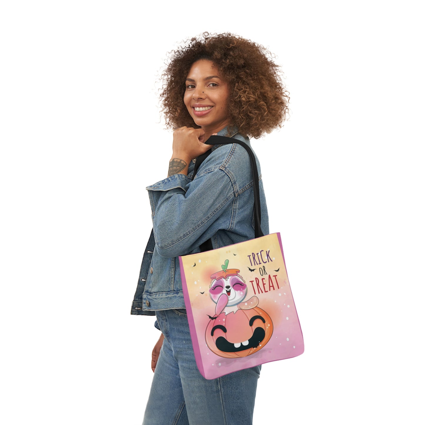 Trick or Treat - Canvas Tote Bag, 5-Color Straps - Halloween