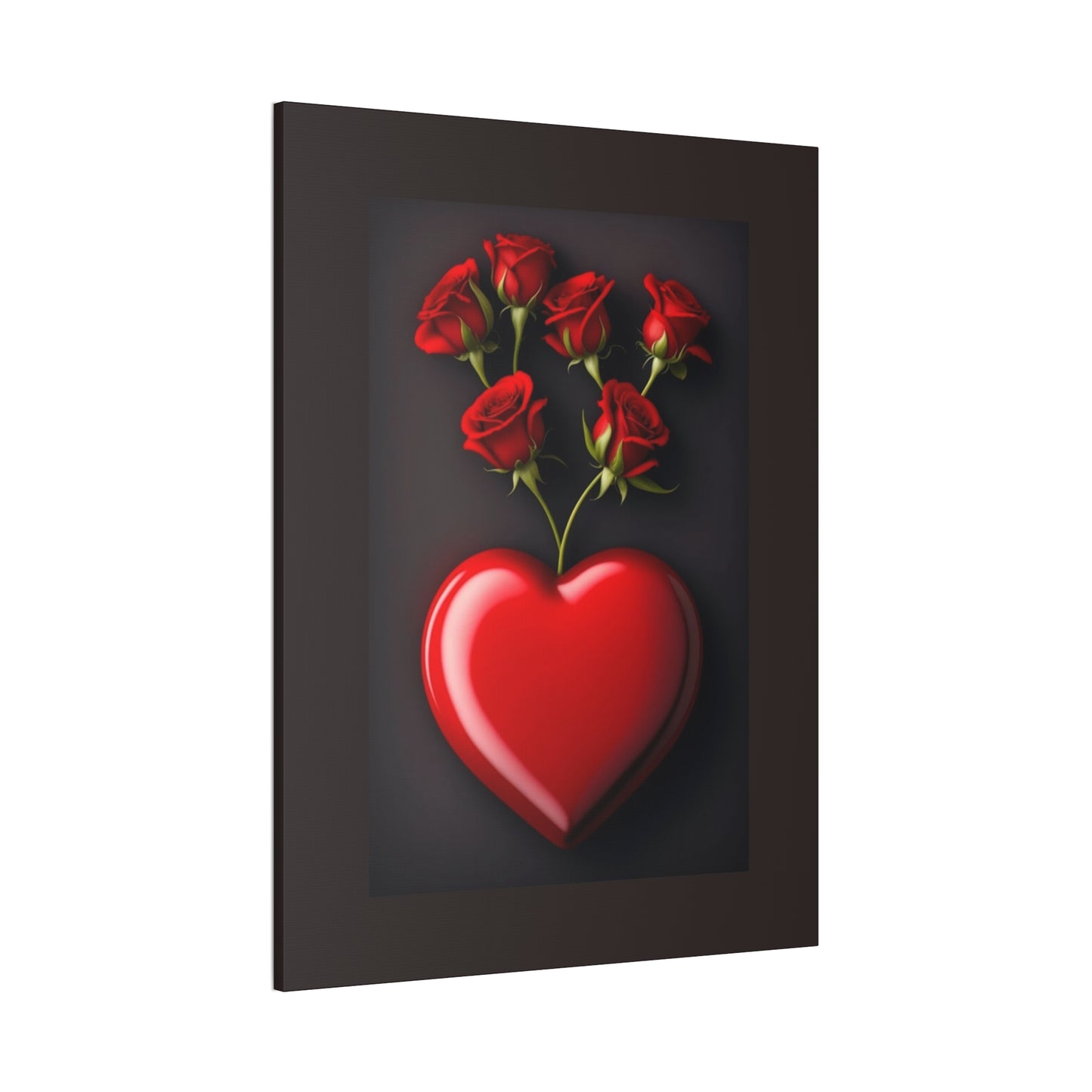 Heart and Roses - Canvas Stretched, 0.75" - Mother's Day