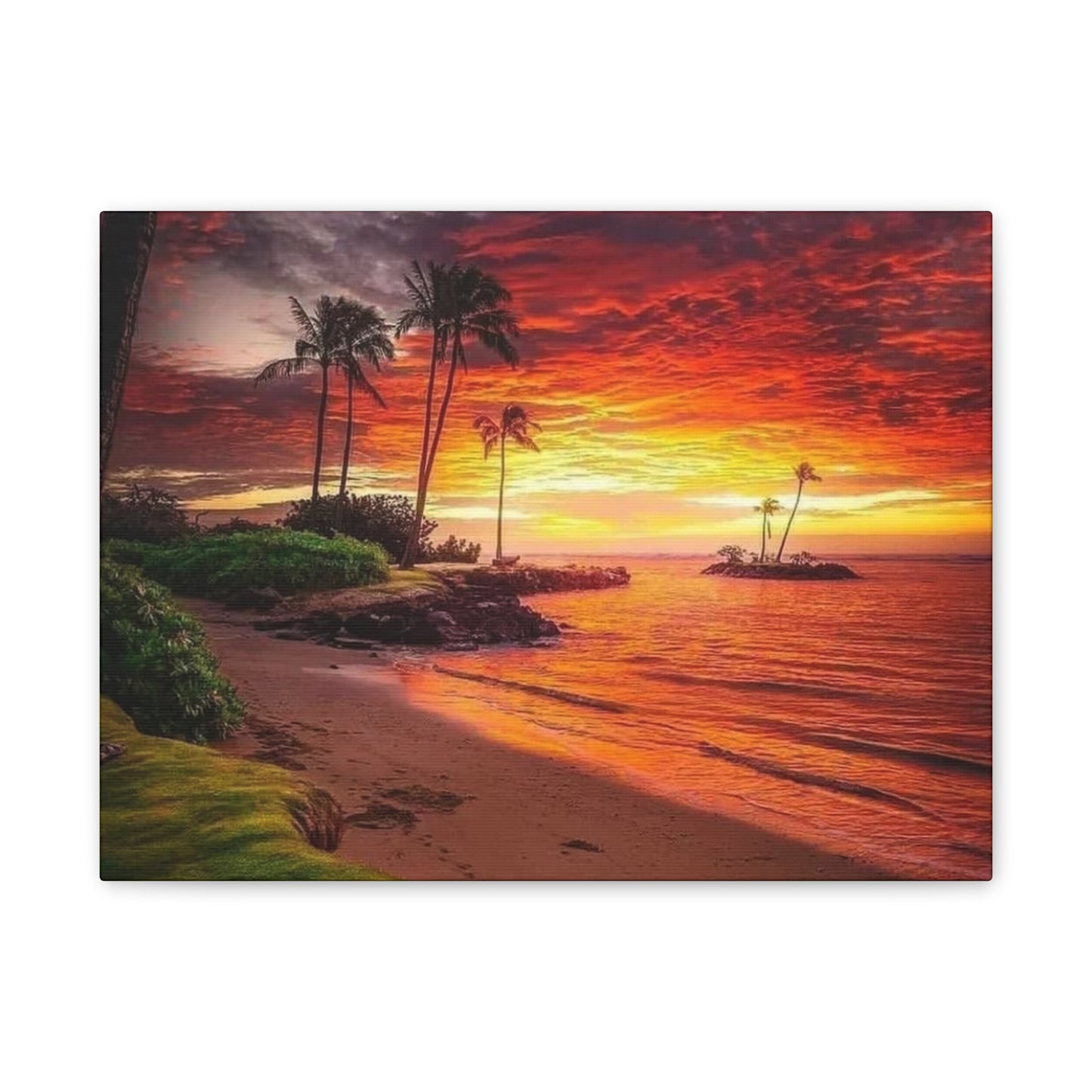 Sunset Island - Canvas Stretched, 0.75"
