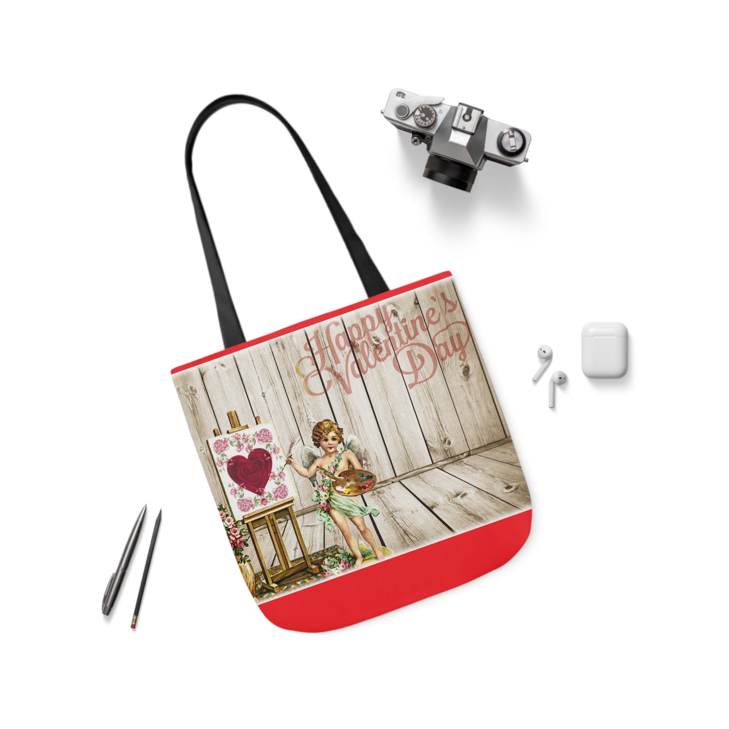 Valentines - Canvas Tote Bag, 5-Color Straps