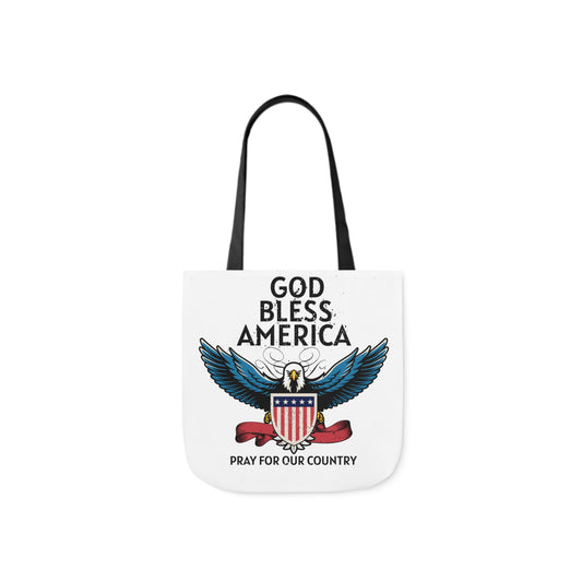 God Bless - Canvas Tote Bag, 5-Color Straps Mother's Day - Father's Day