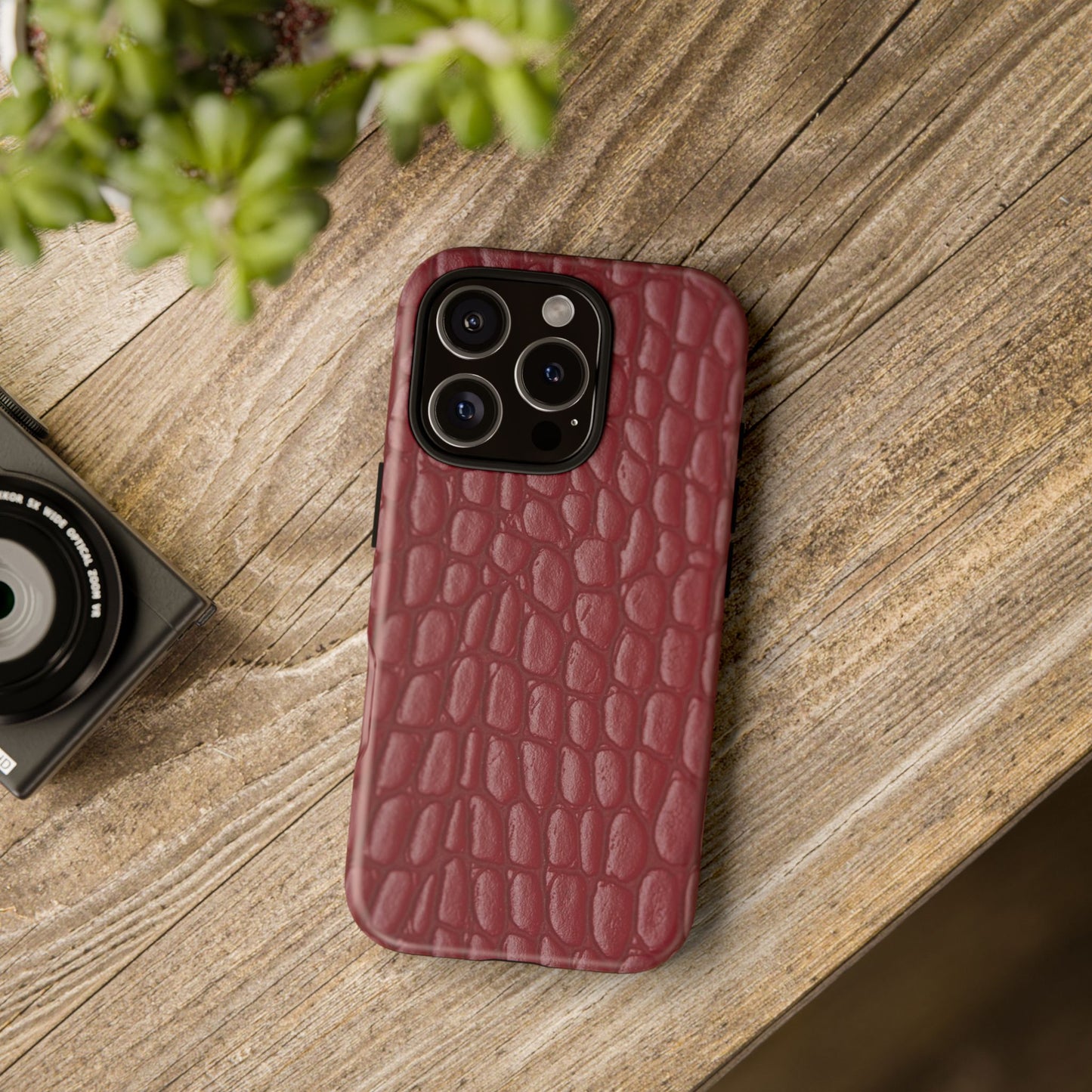 Red Leather - Tough Cases - Whimsical Phone Cases