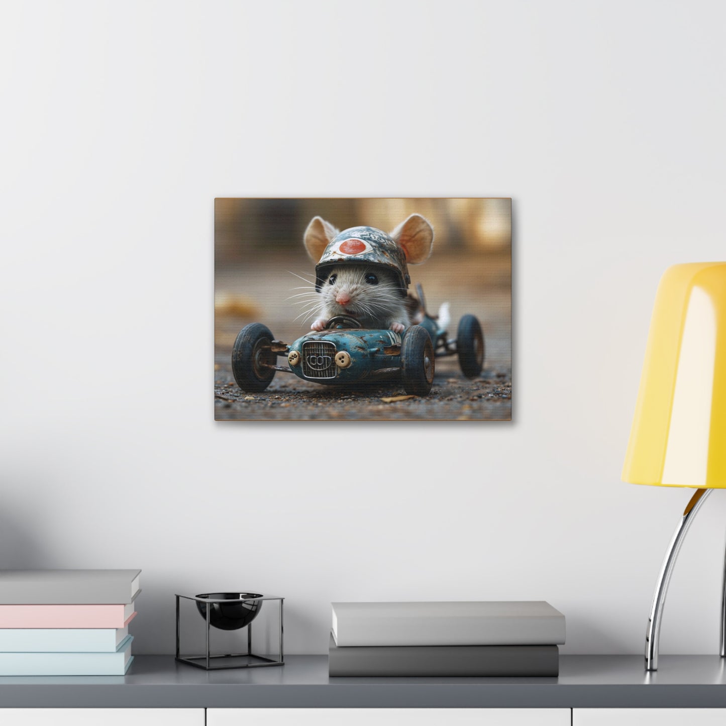 Mouse Racer - Canvas Stretched, 0.75"