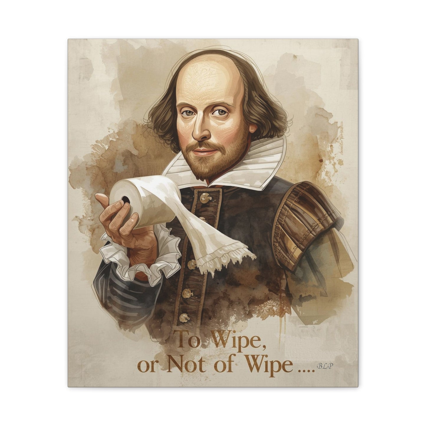 Shakespear - Canvas Stretched, 0.75" - 2026 Wall Art - Bathroom Humor