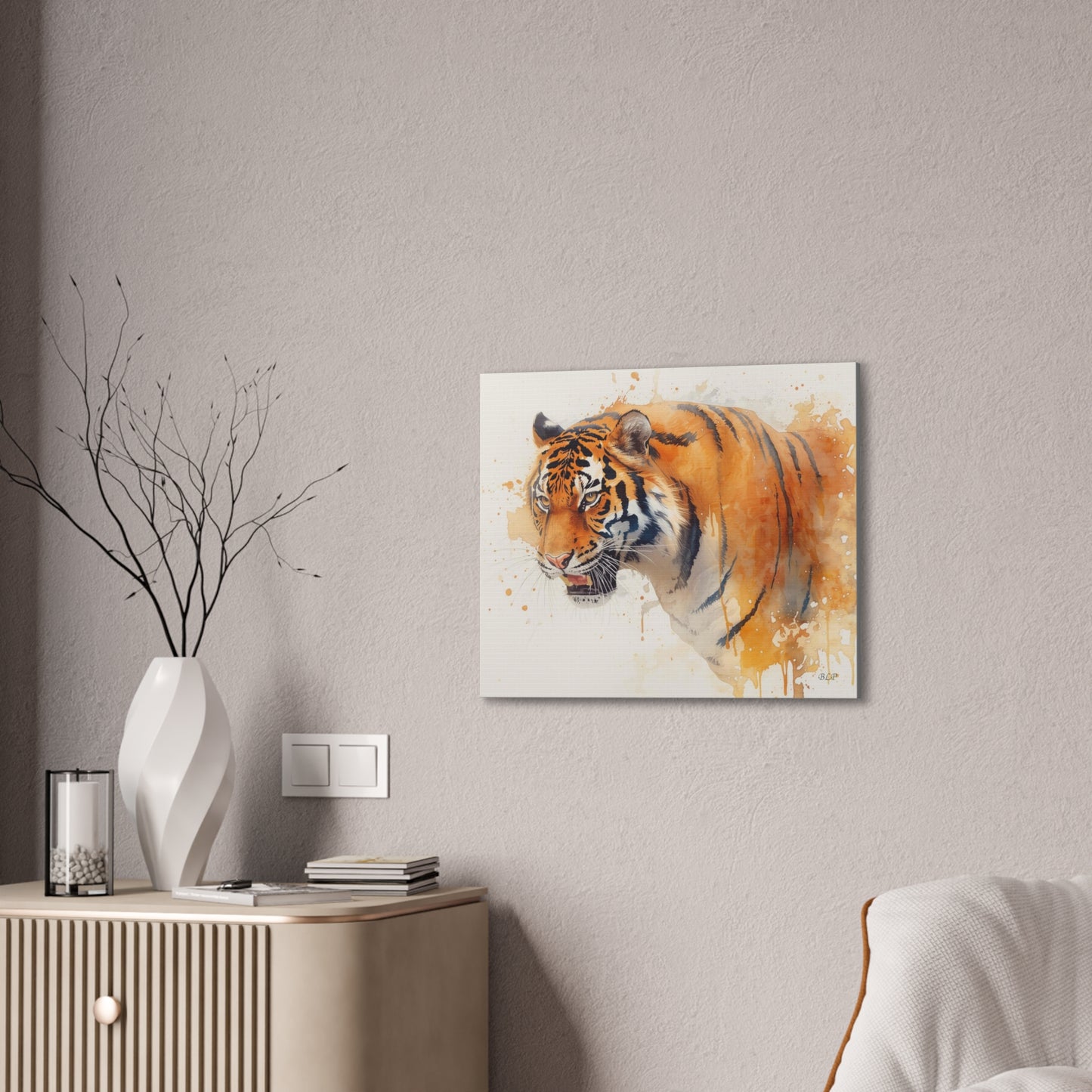 Tiger - Canvas Stretched, 0.75" - 2026 Wall Art - Animals