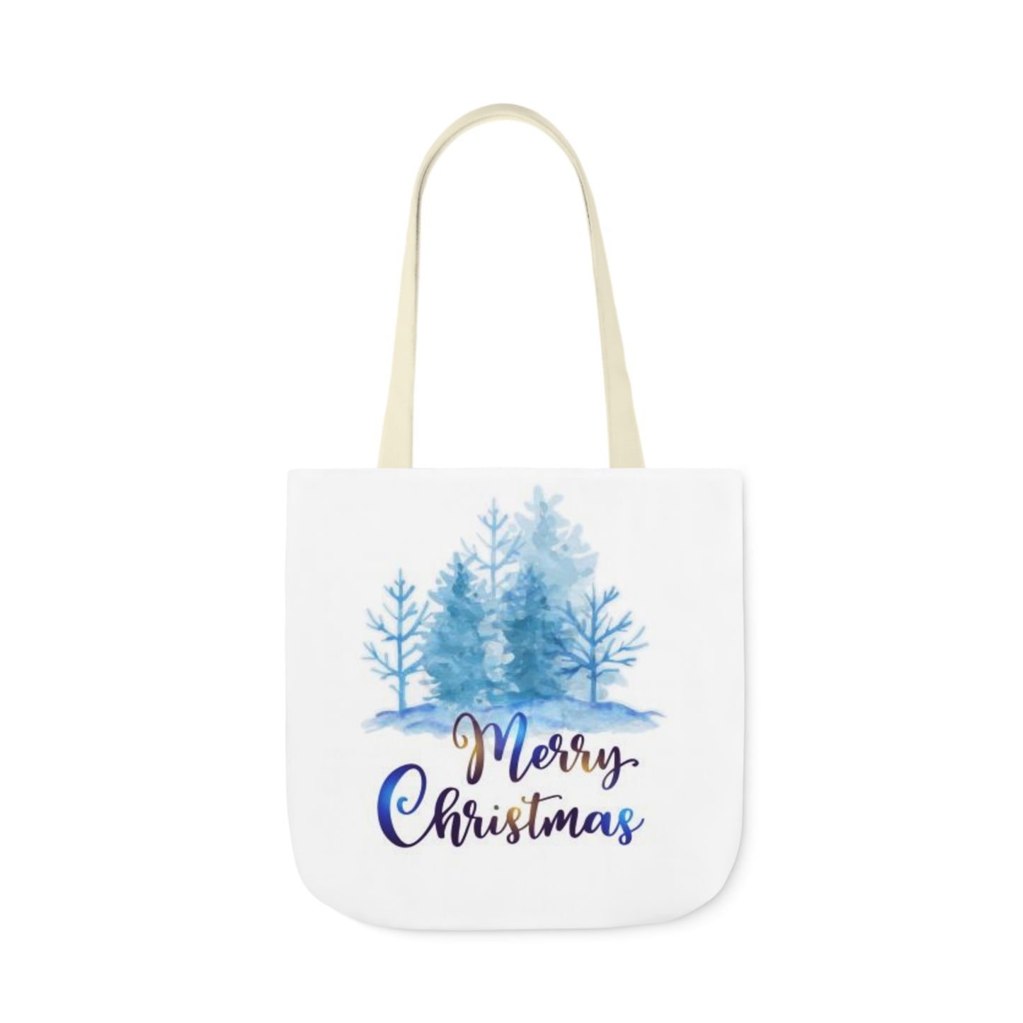 Merry Christmas - Canvas Tote Bag, 5-Color Straps - Christmas