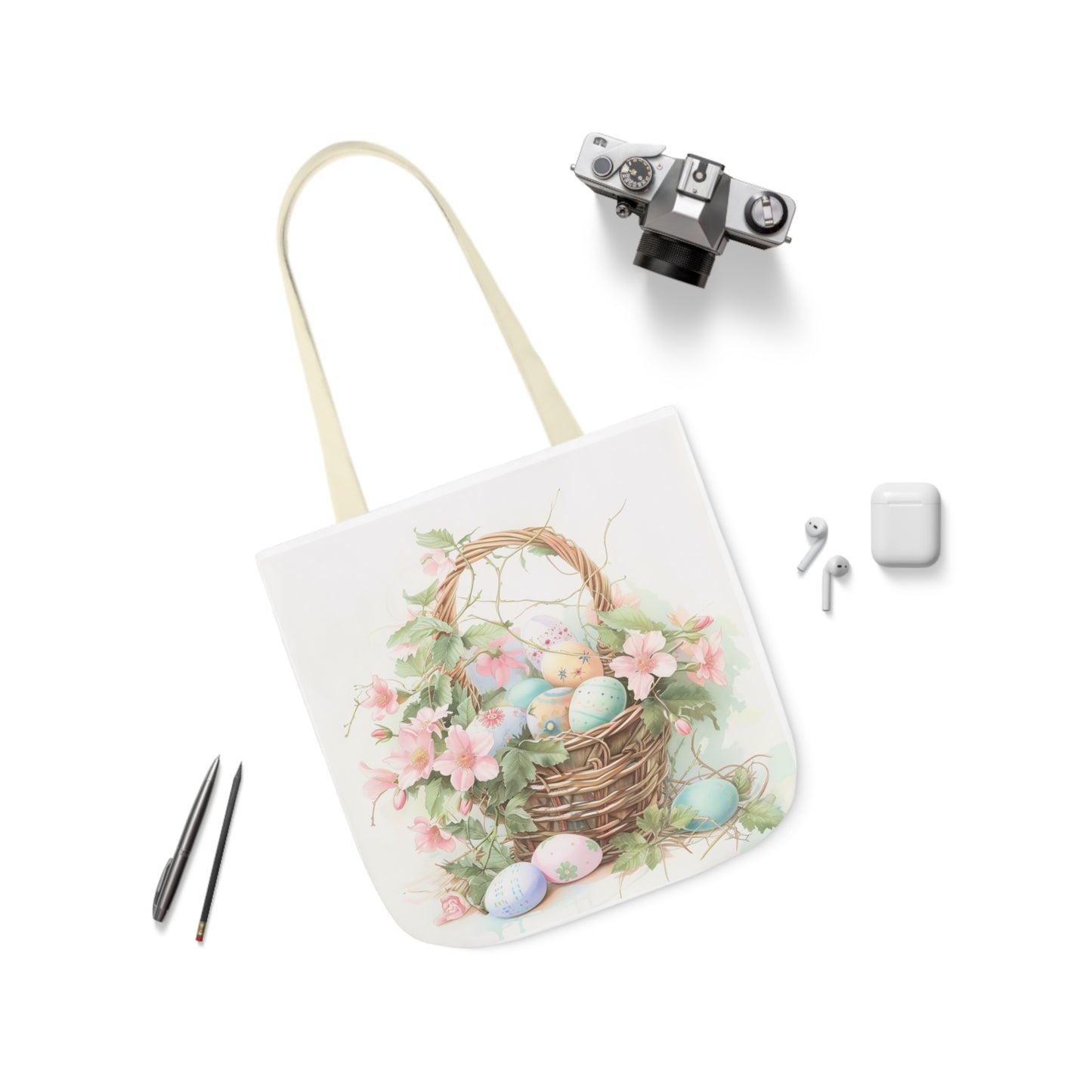 Easter - Canvas Tote Bag, 5-Color Straps - Easter