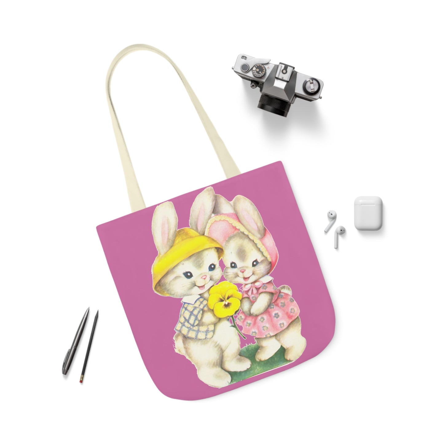 Easter - Canvas Tote Bag, 5-Color Straps