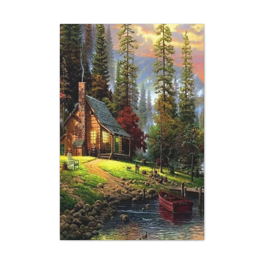 Cabin in the Woods - Canvas Stretched, 0.75"