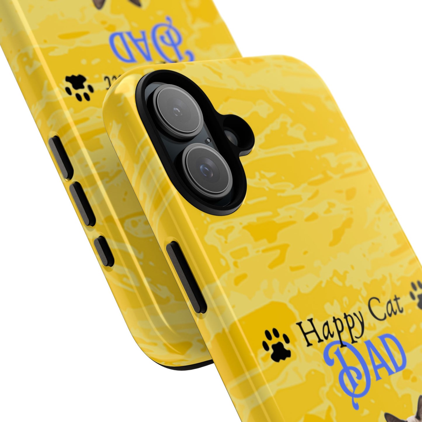 Happy Cat Dad - Personalized - Whimsical Phone Cases - Father's Day