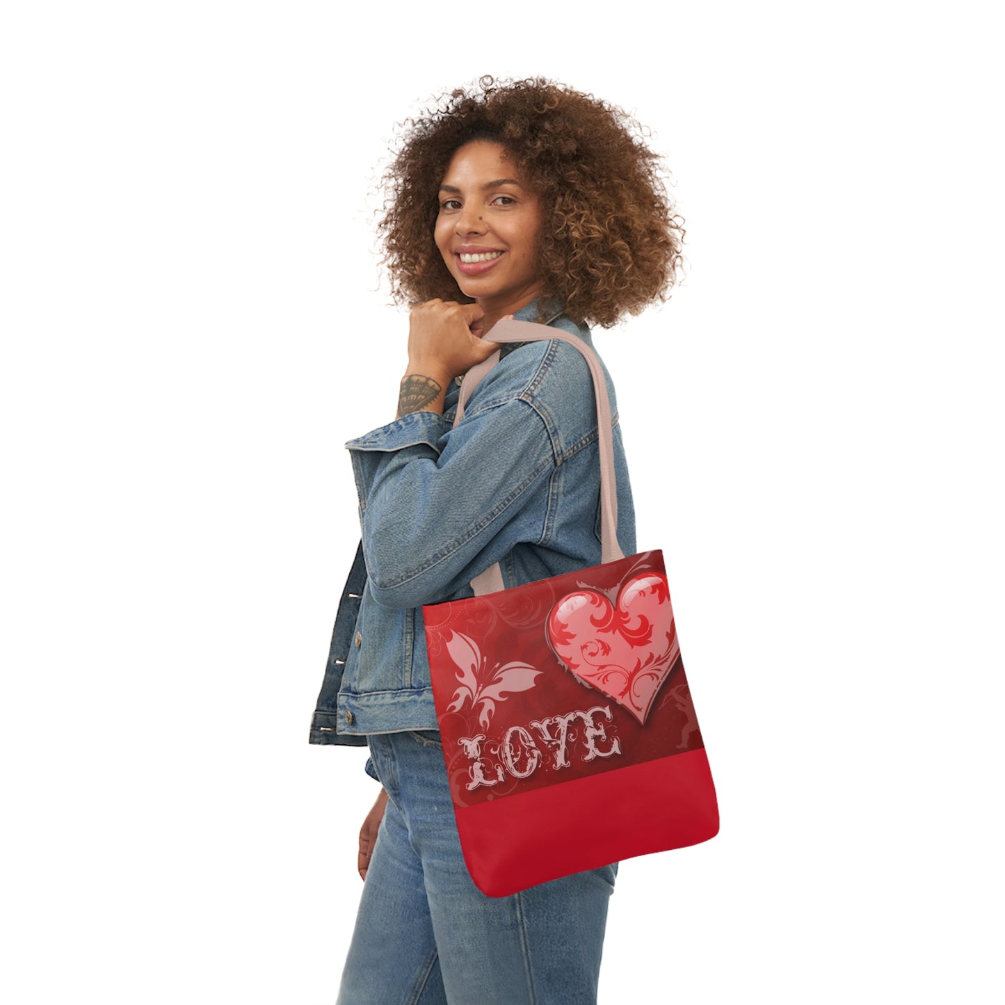 Valentines - Canvas Tote Bag, 5-Color Straps