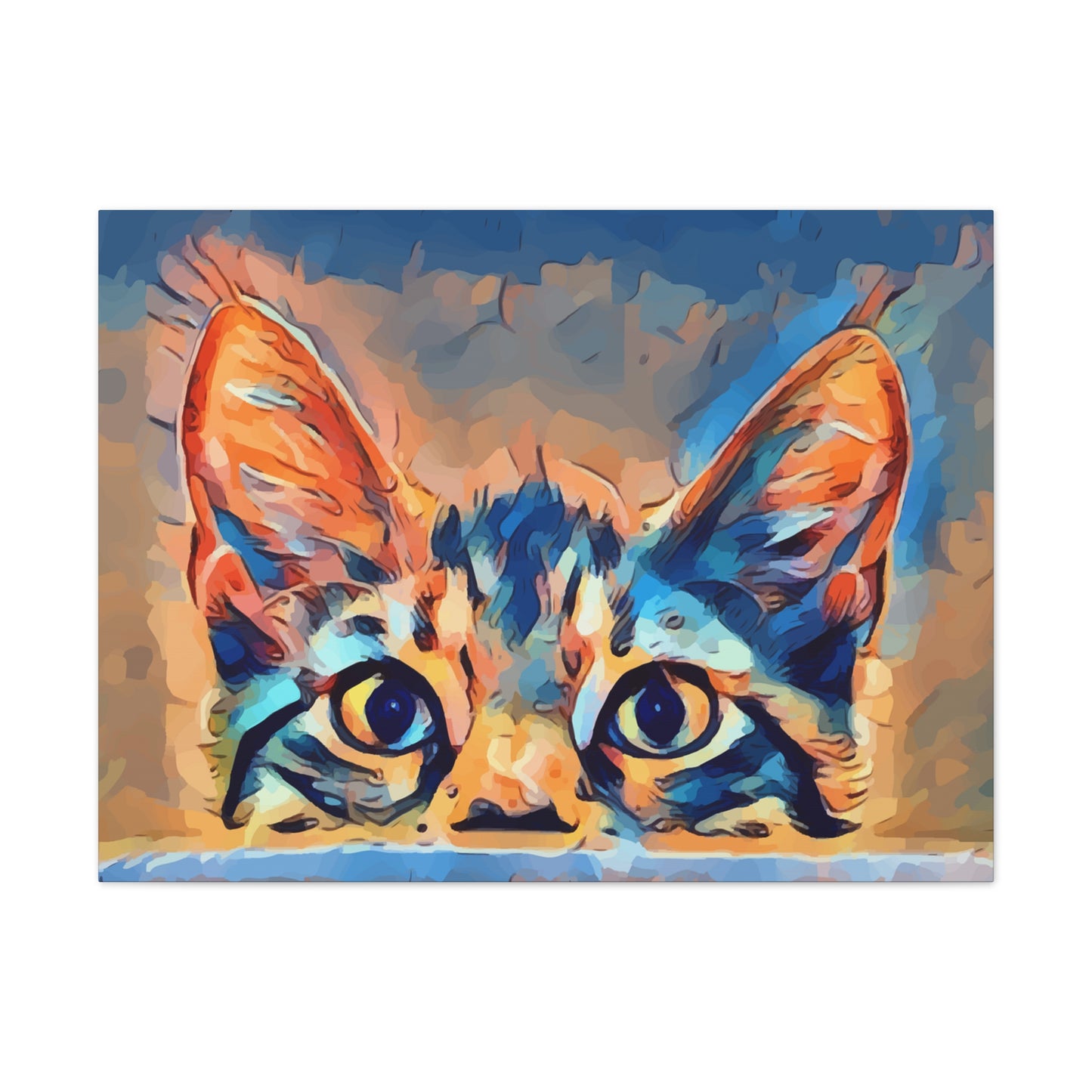 Spying Kitty - Canvas Stretched, 0.75"