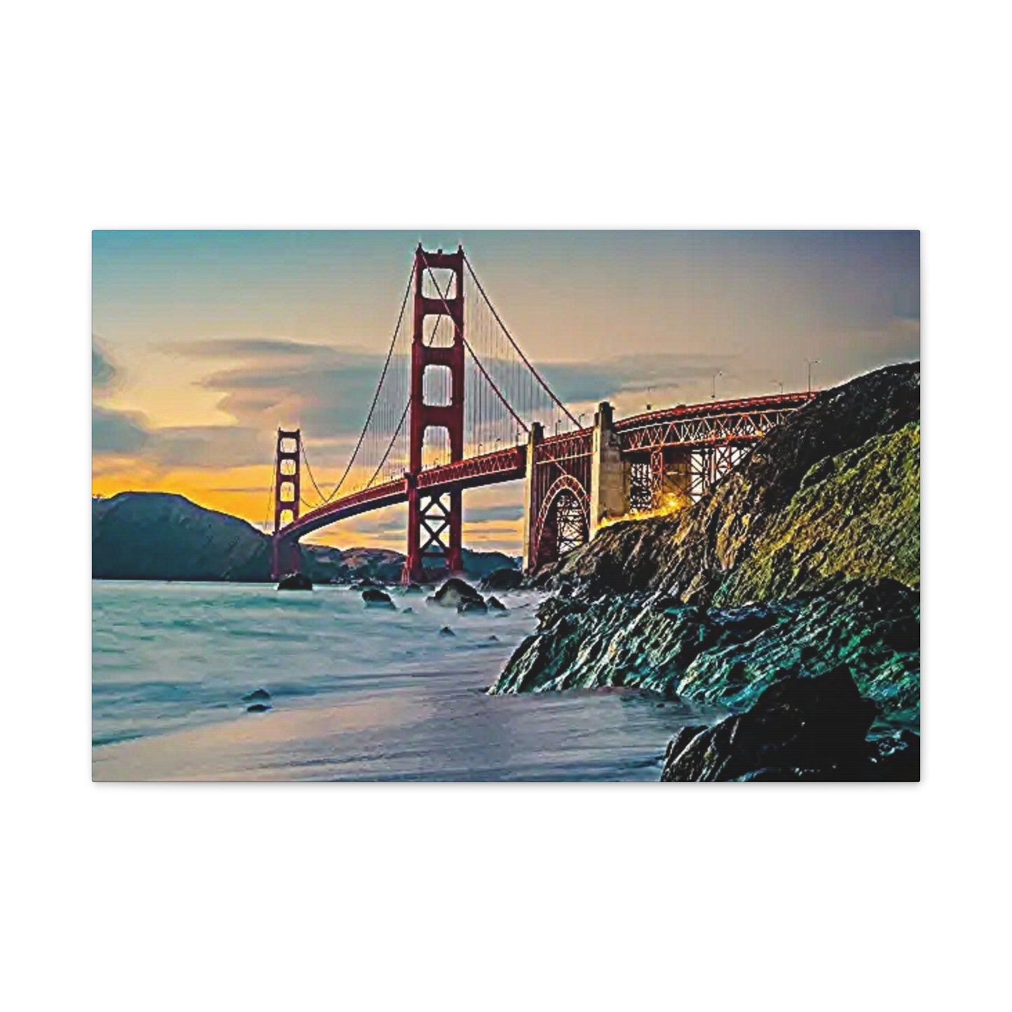 Golden Gate - Canvas Stretched, 0.75"