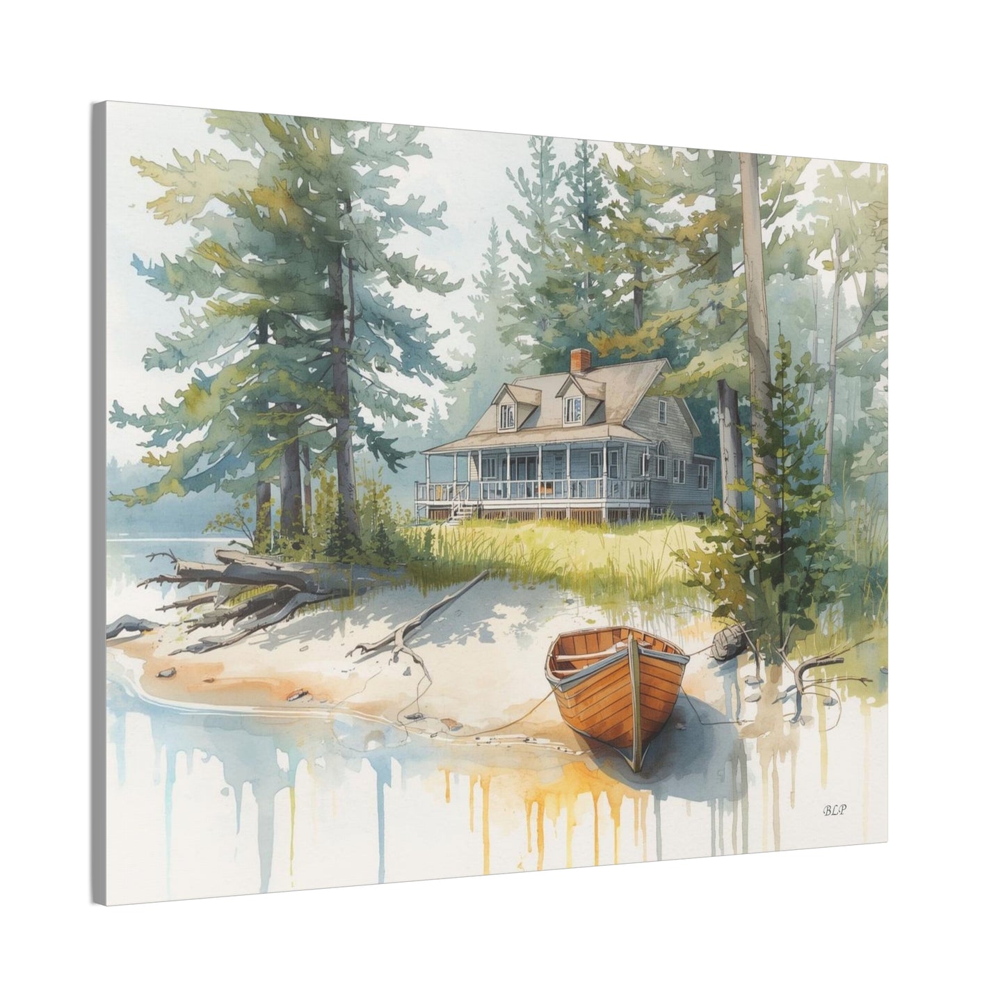 Cabin on the Lake - Canvas Stretched, 0.75" - 2026 Wall Art - Scenes