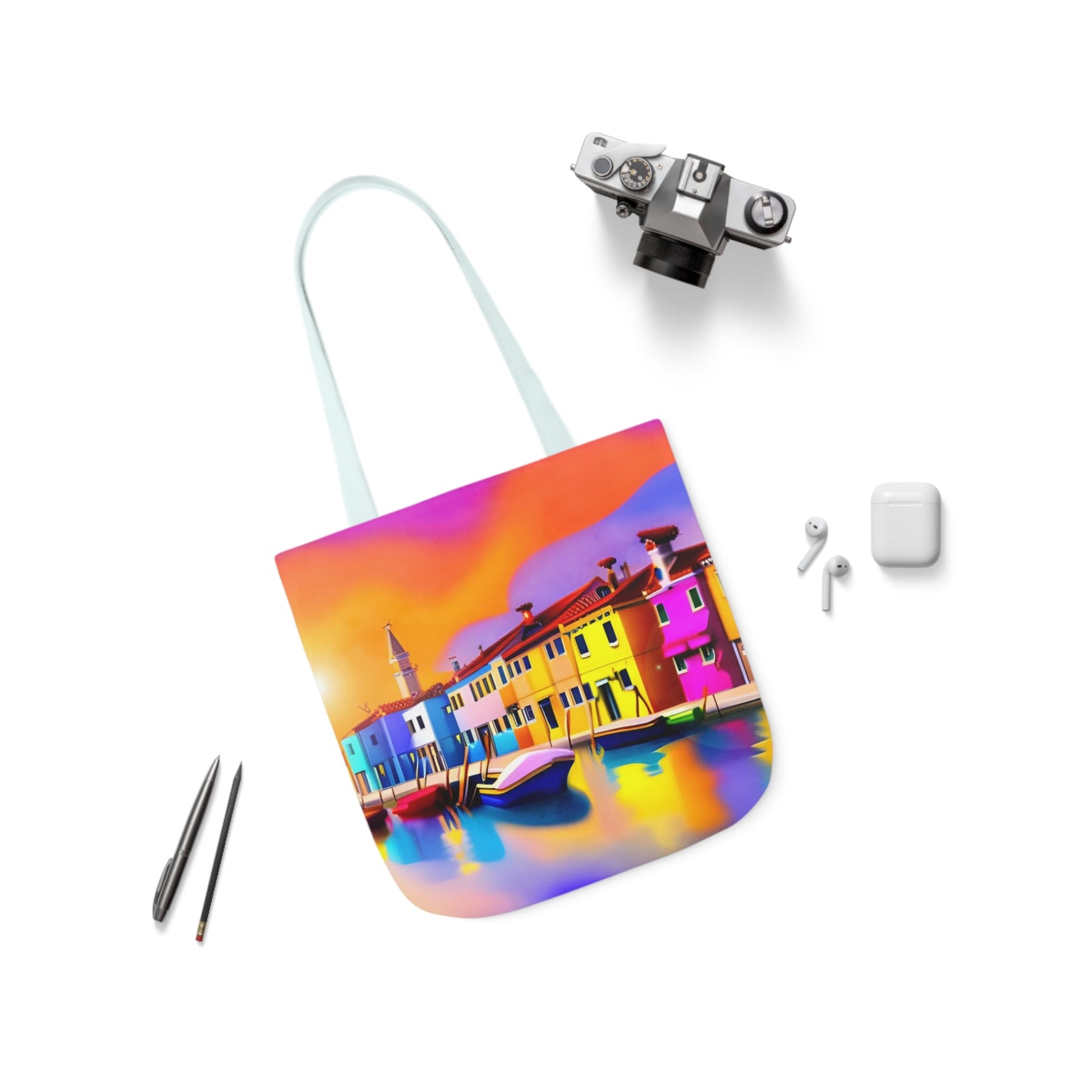 Venice - Canvas Tote Bag, 5-Color Straps