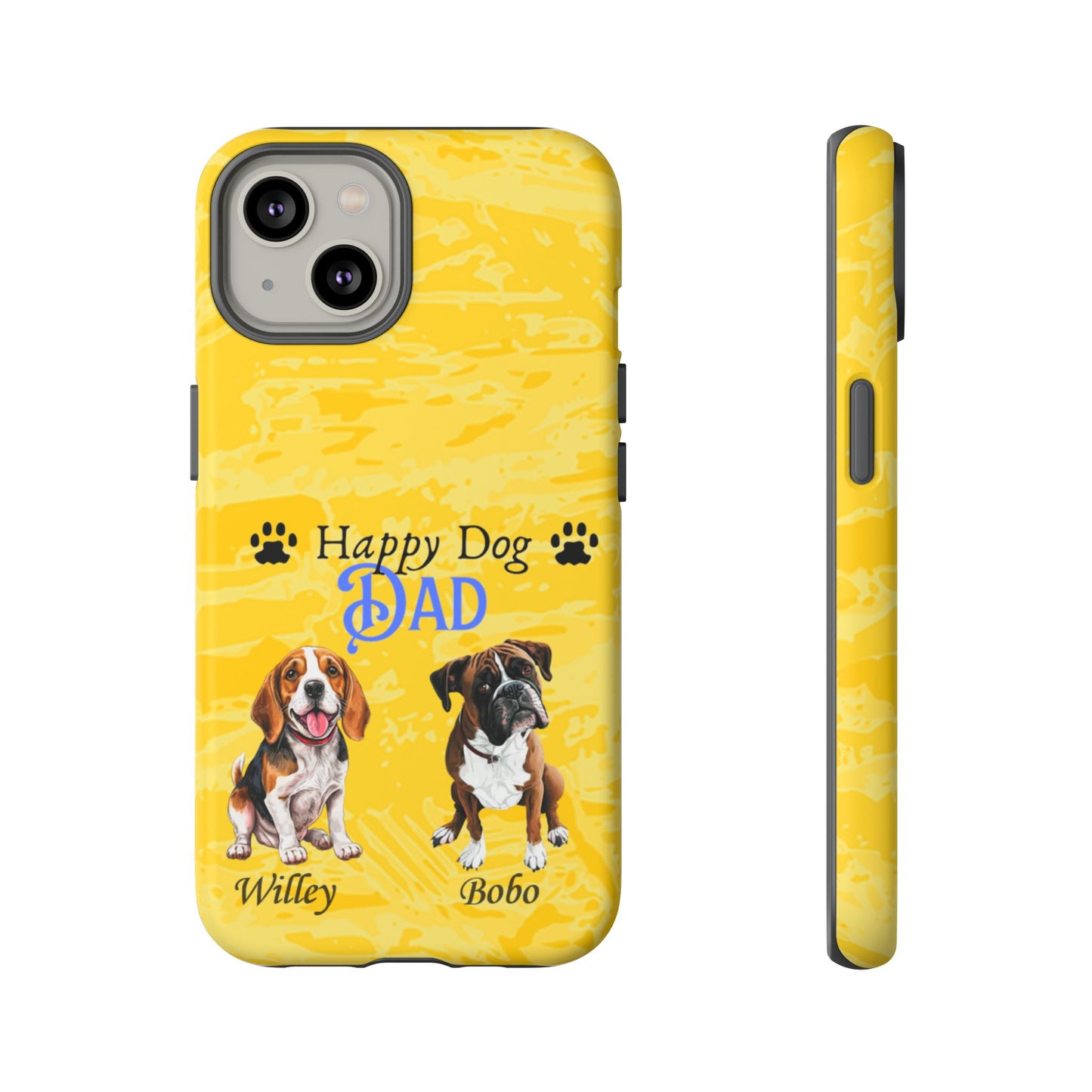 Happy Dog Dad - Personalized - Whimsical Phone Cases - Father's Day