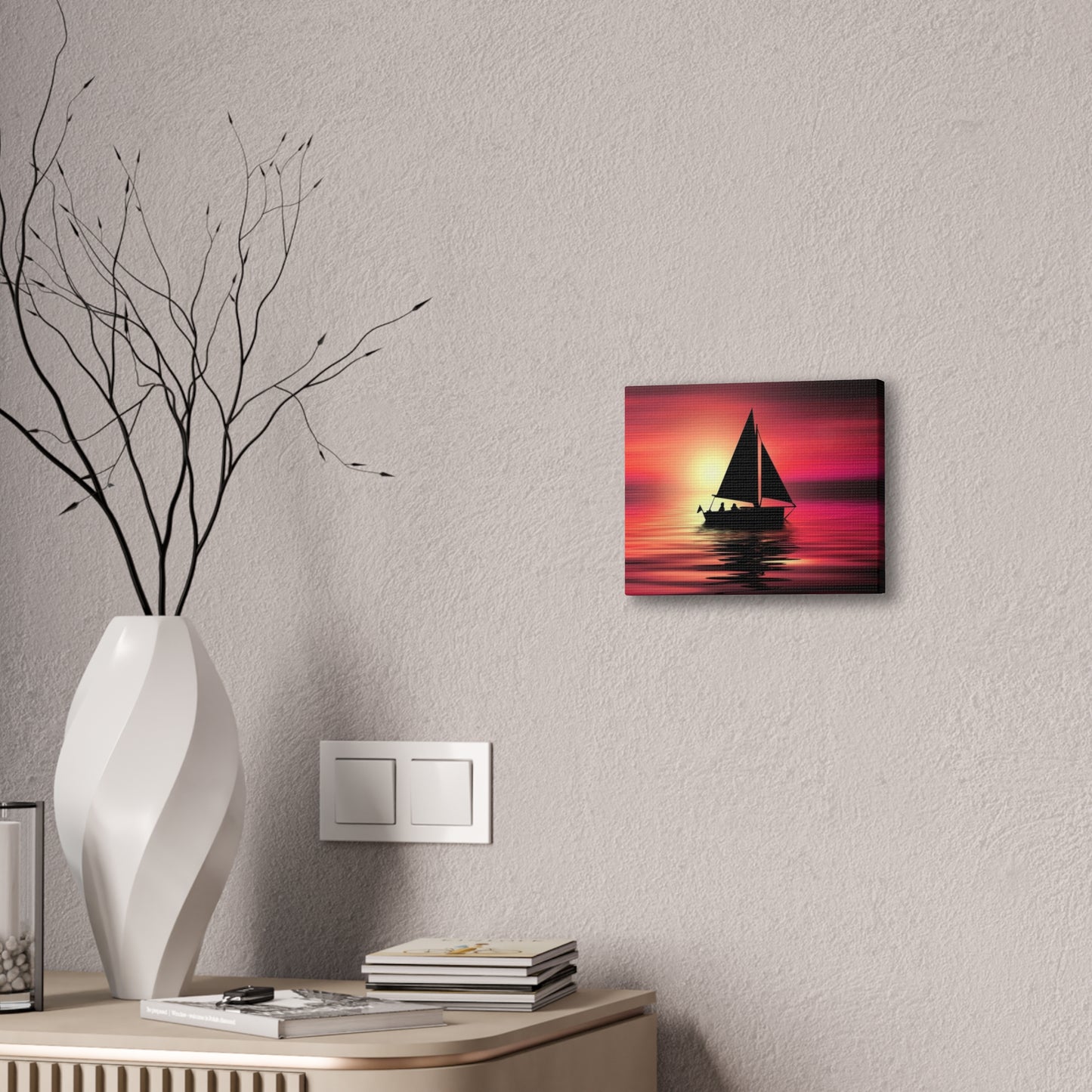 Sailing at Sunset - Canvas Stretched, 0.75"