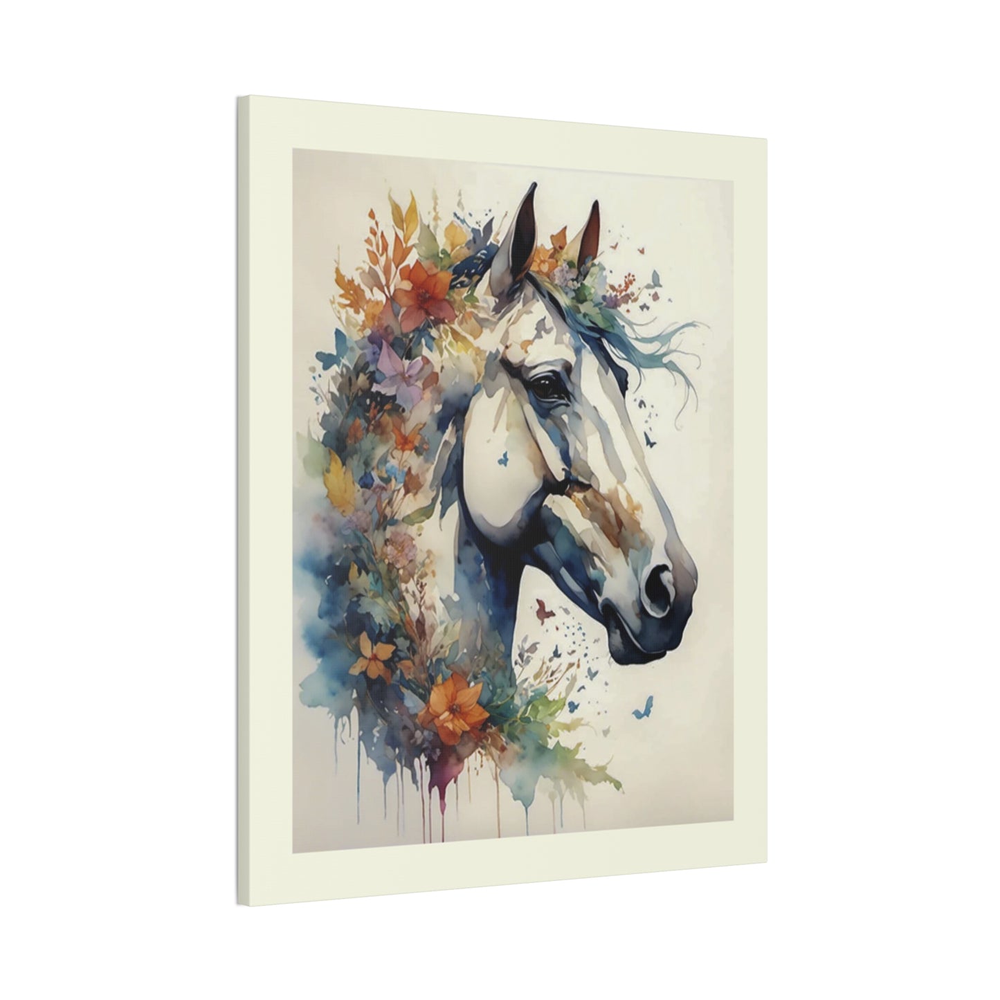 Horse Water Colored - Canvas Stretched, 0.75"