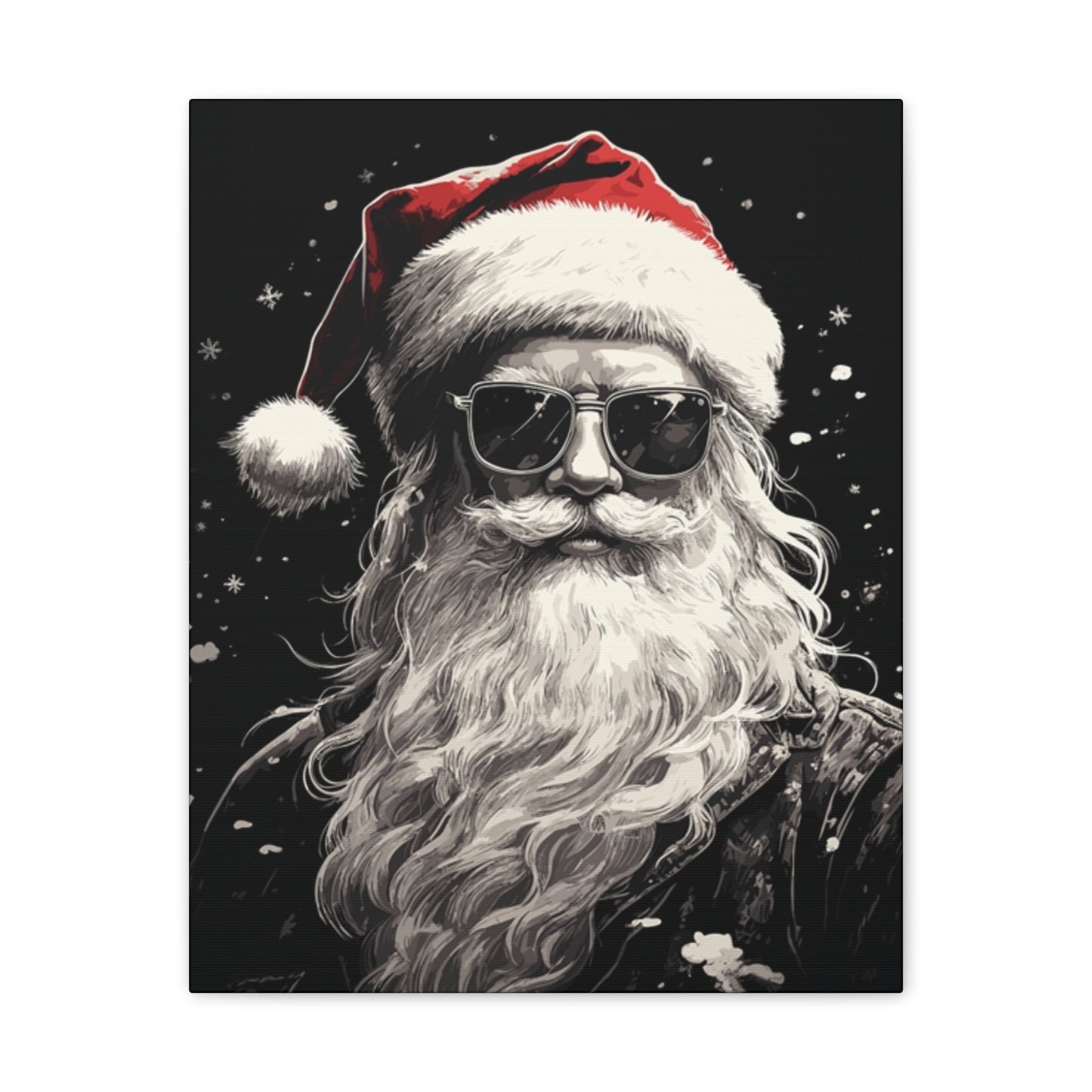 Hip Santa - Canvas Stretched, 0.75" - Christmas