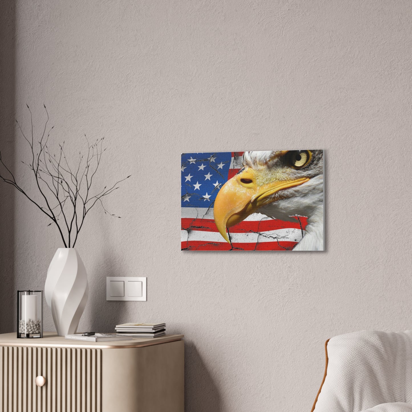 American Eagle - Canvas Stretched, 0.75" -  Military