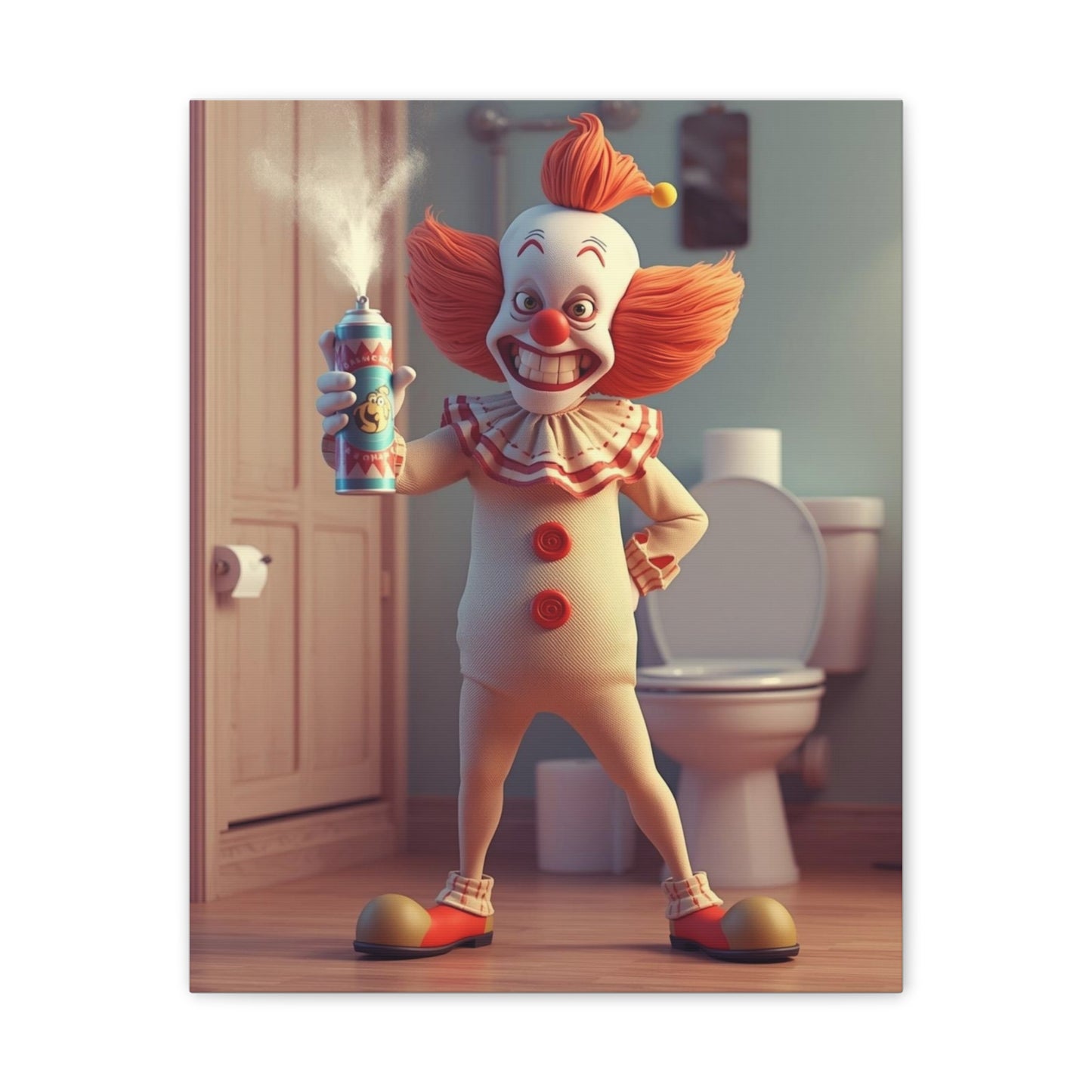 Clown - Canvas Stretched, 0.75" - Wall art 2026 - Bathroom Humor