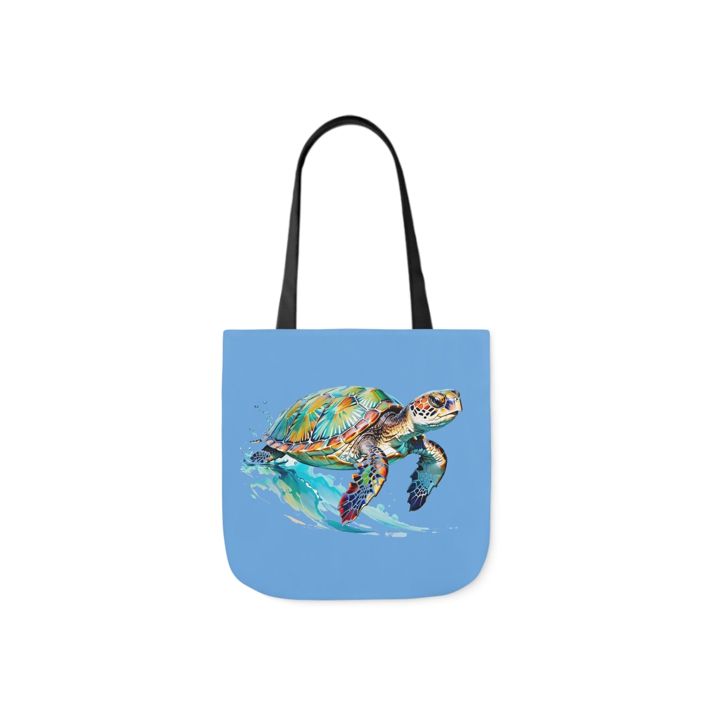 Turtle - Canvas Tote Bag, 5-Color Straps