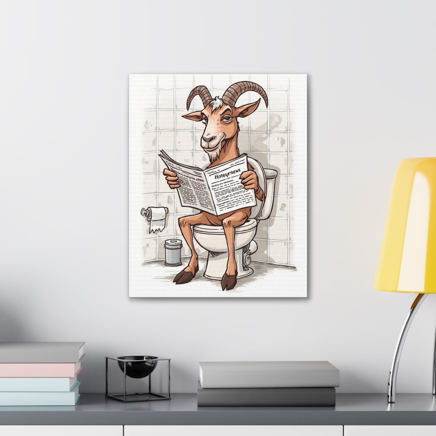 Billy on the can - Canvas Stretched, 0.75" - Wall Art 2026 - Bathroom Humor