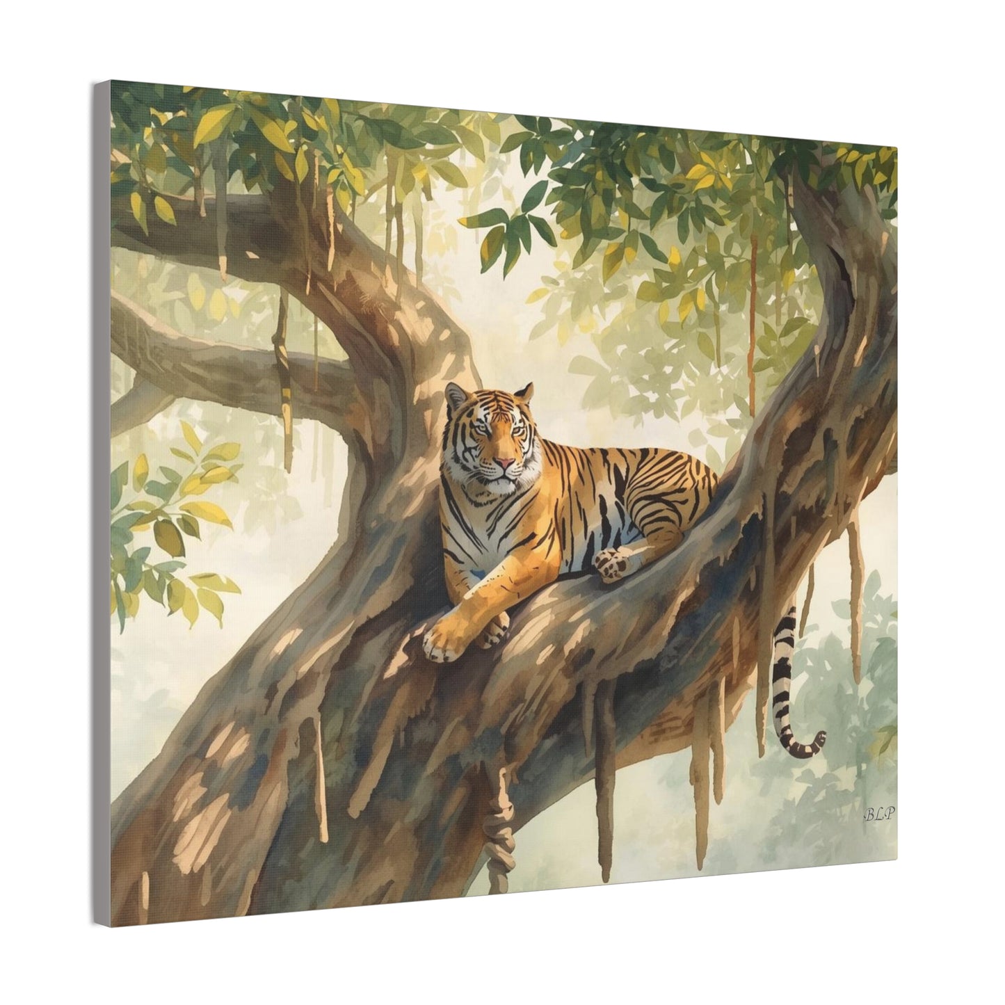 Tiger Lounging - Canvas Stretched, 0.75" - 2026 Wall Art - Animals