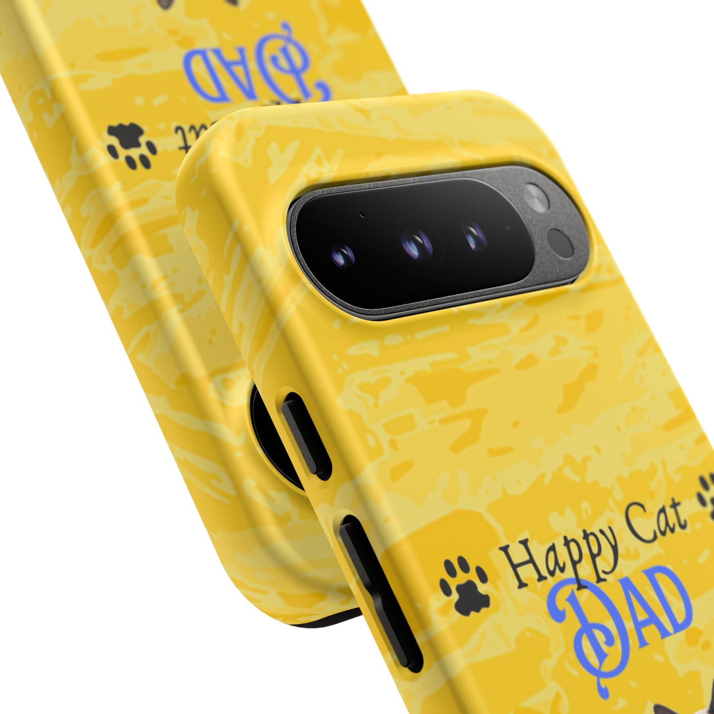 Happy Cat Dad - Personalized - Whimsical Phone Cases - Father's Day