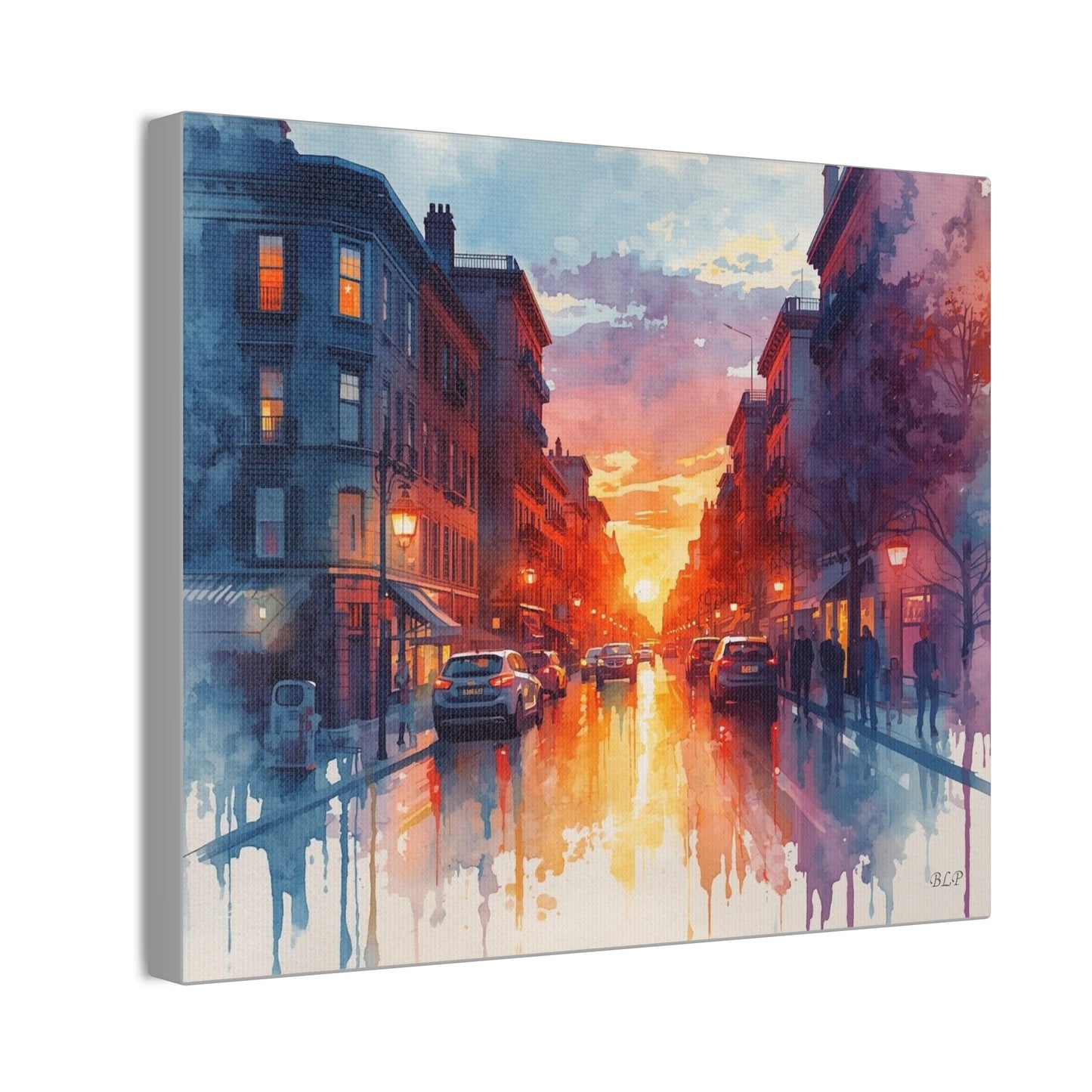 City Street - Canvas Stretched, 0.75" - 2026 Wall Art - Places