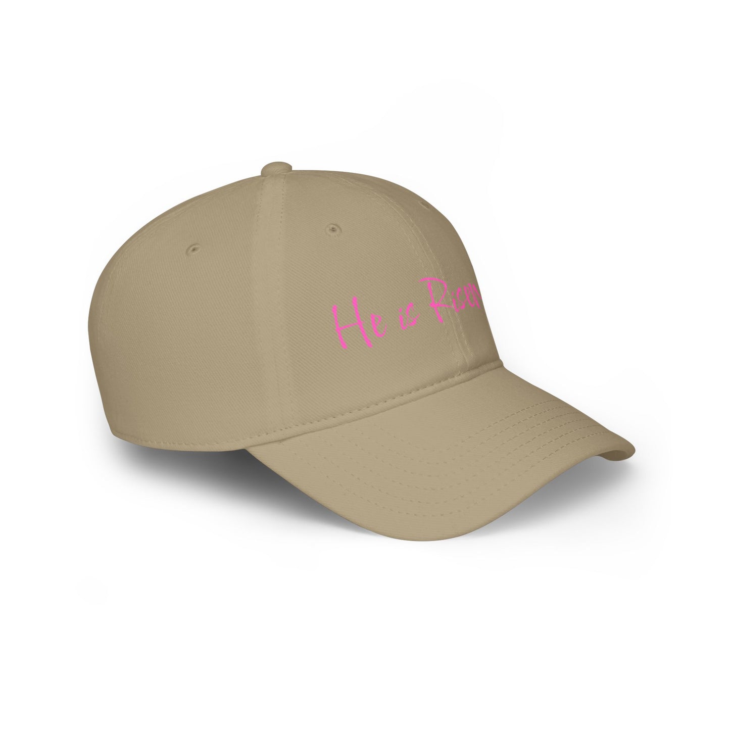 He is Risen - Pink - Low Profile Baseball Cap - Easter - Mother's Day - Father's Day - Easter 1