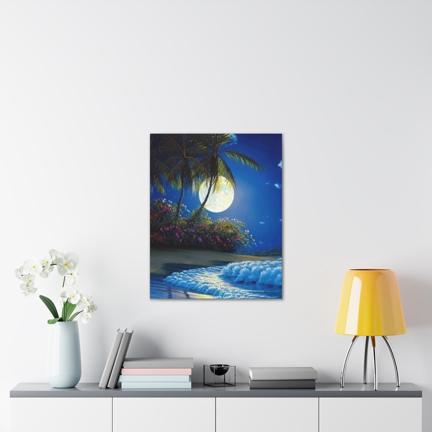 Desert Island Moon Light - Canvas Stretched, 0.75"