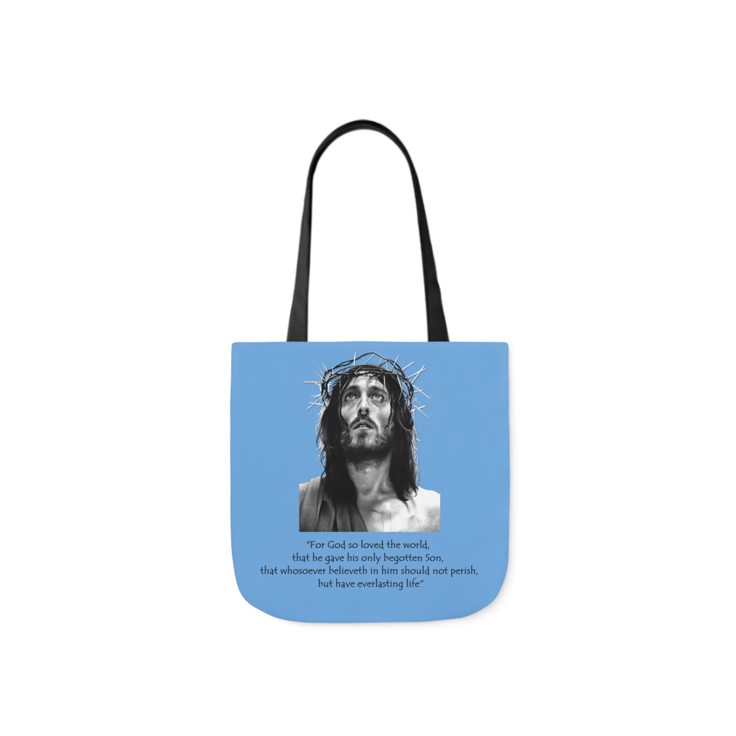 John 3:16 - Canvas Tote Bag, 5-Color Straps - Religion - Easter