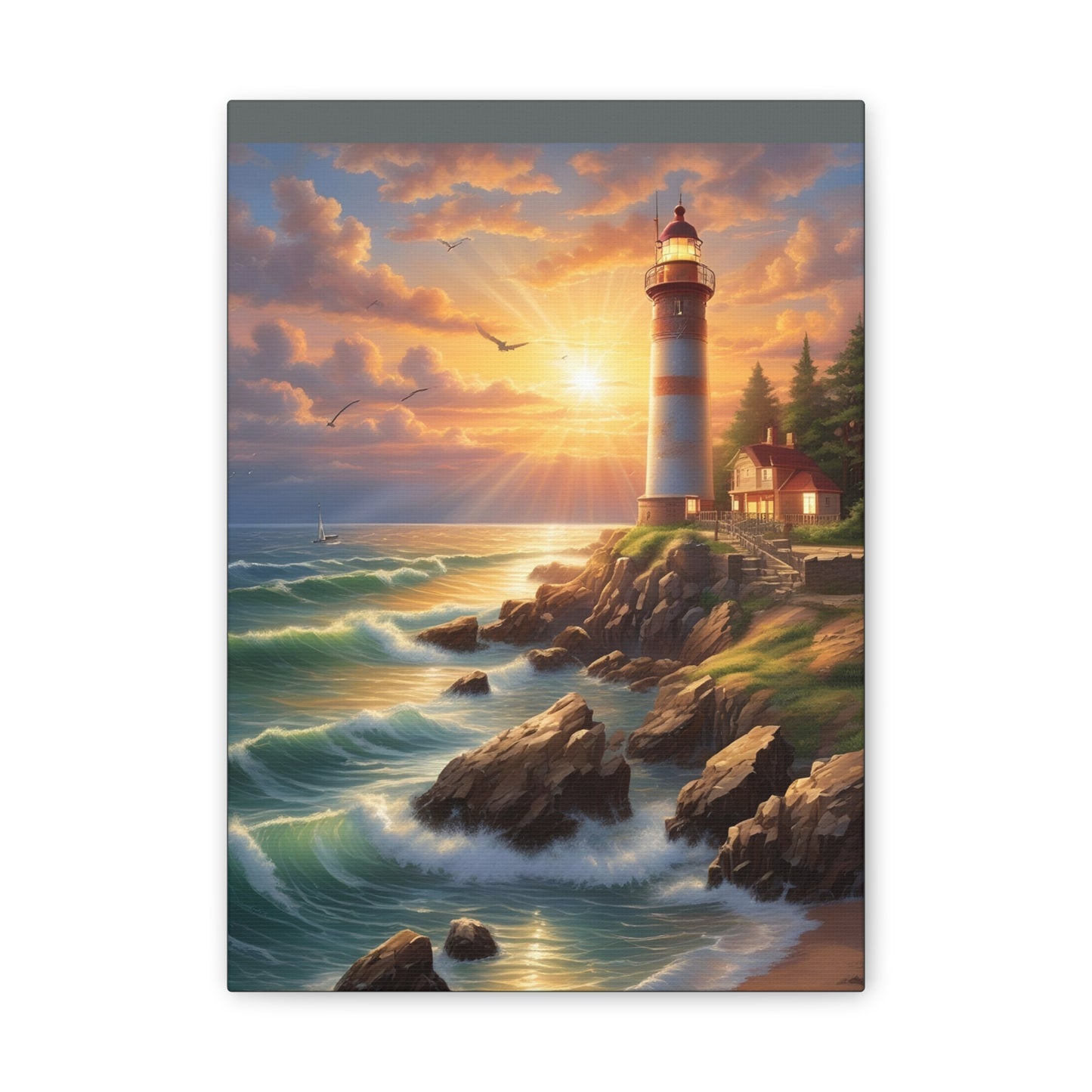 Light House - Canvas Stretched, 0.75"