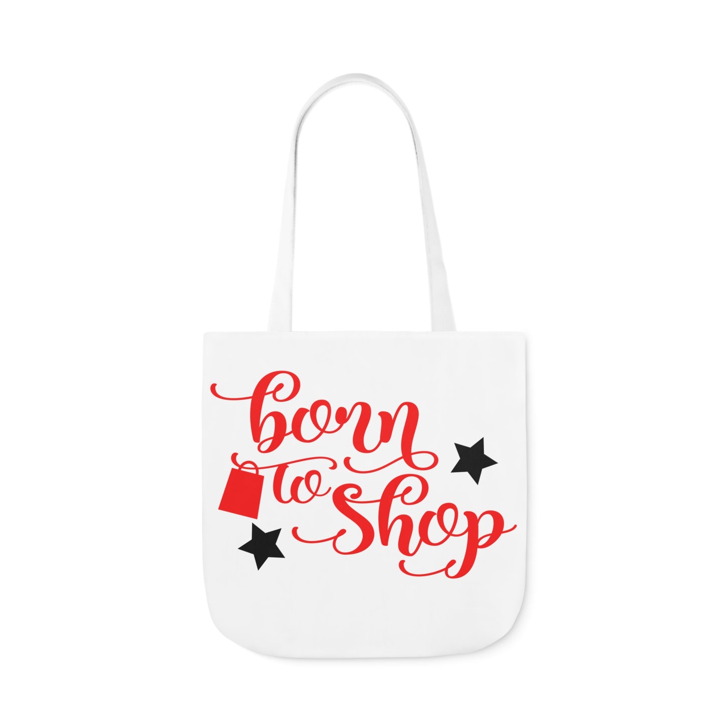 Born to Shop - Canvas Tote Bag, 5-Color Straps - Mother's Day