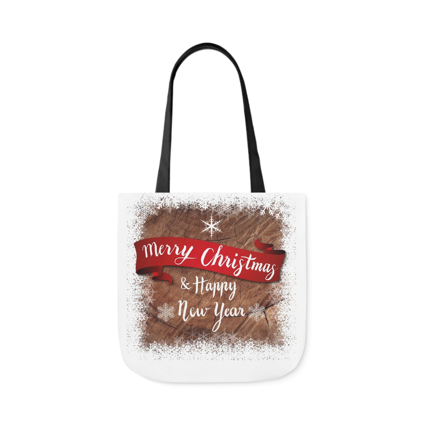 Merry Christmas -Canvas Tote Bag, 5-Color Straps - Christmas