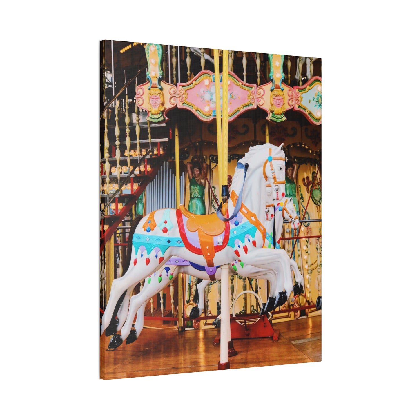 Carousel Horses - Canvas Stretched, 0.75"