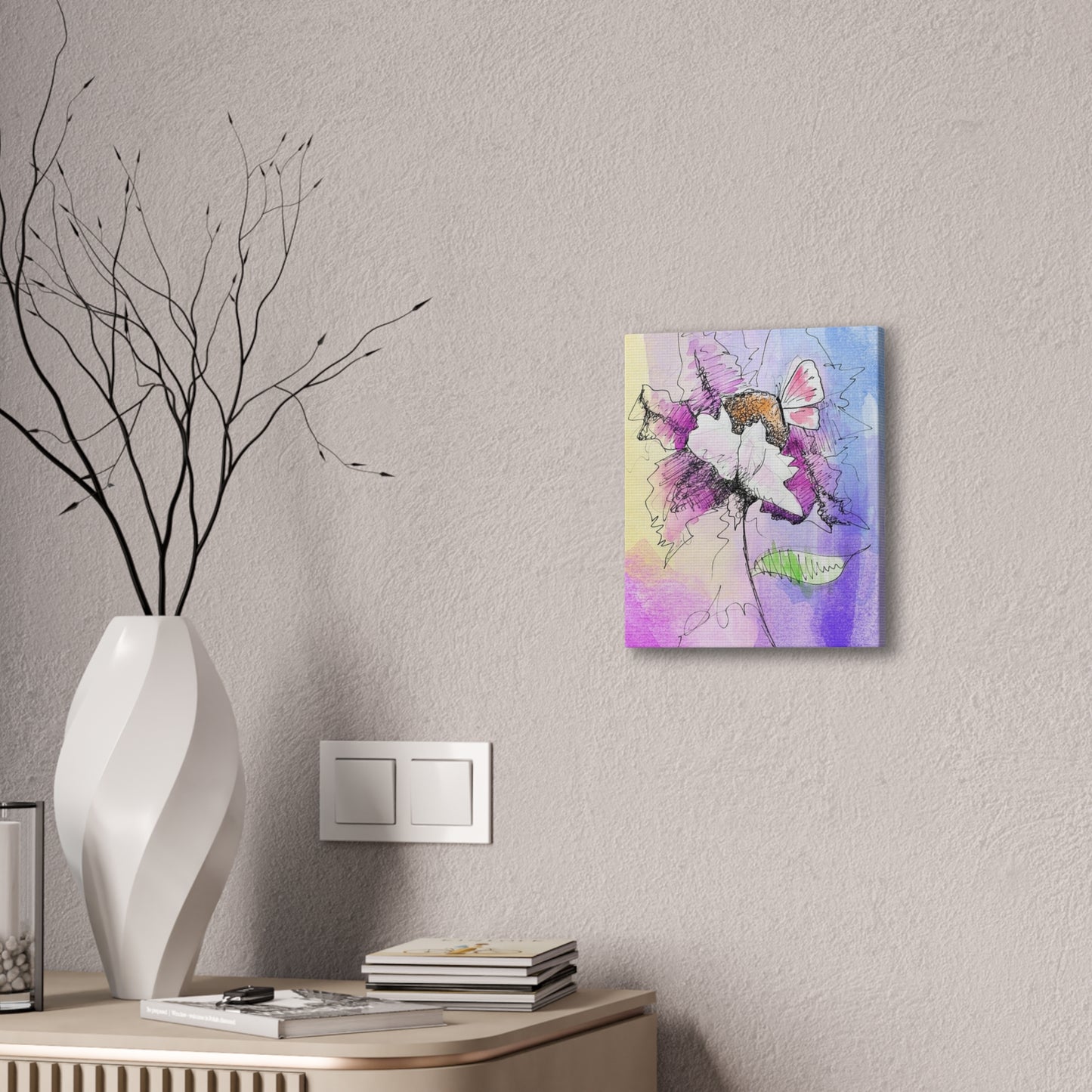 Abstract Flower - Canvas Stretched, 0.75"