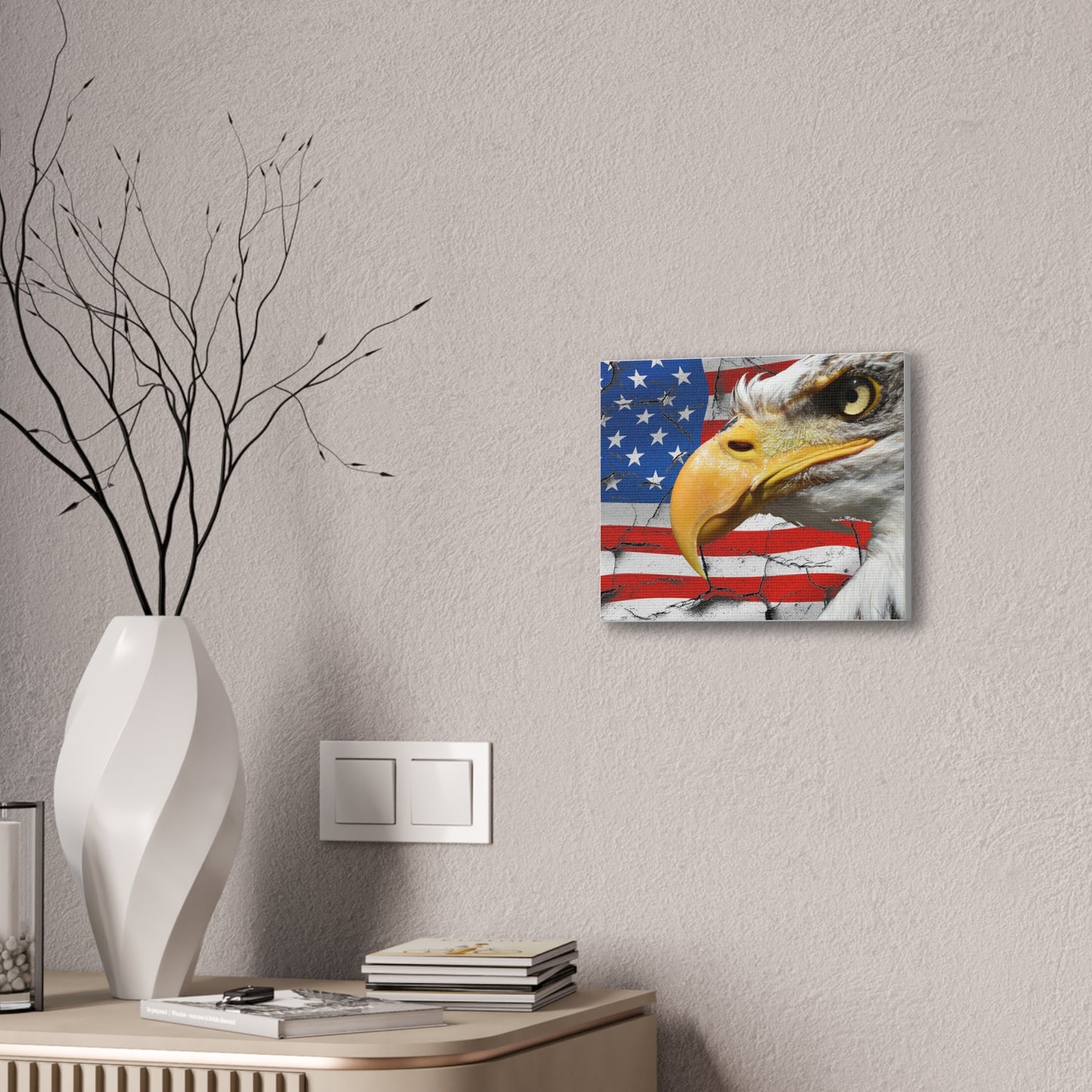 American Eagle - Canvas Stretched, 0.75" -  Military