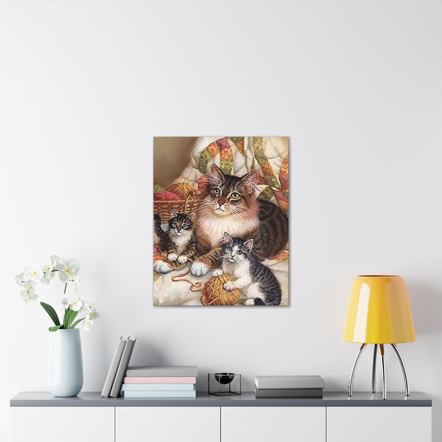 Kitty Family - Canvas Stretched, 0.75"