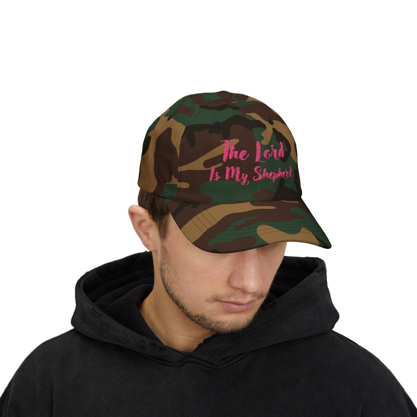 The Lord is My Shepherd in Pink- Embroidered - Classic Dad Baseball Cap - Easter - Mother's Day - Father's Day