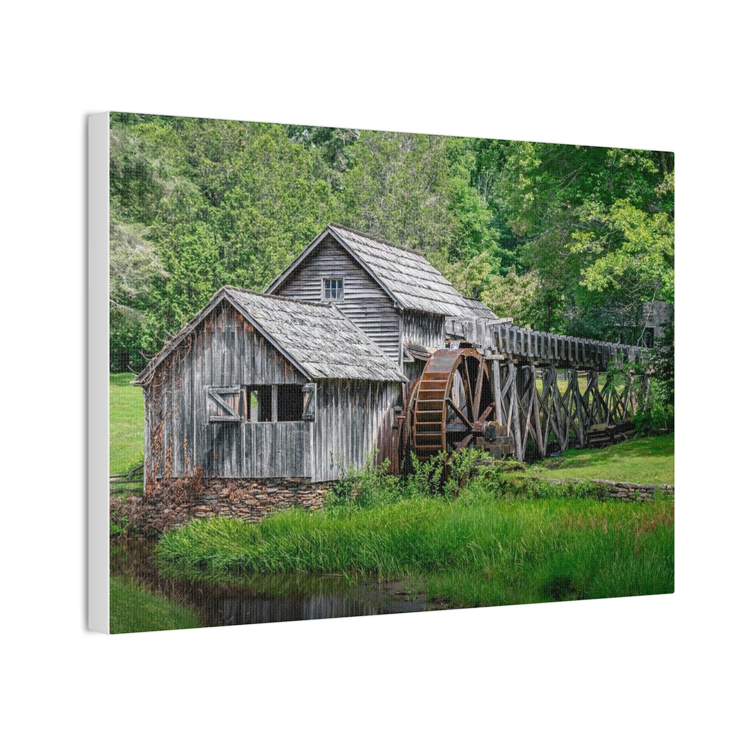 Water Wheel - Canvas Stretched, 0.75"