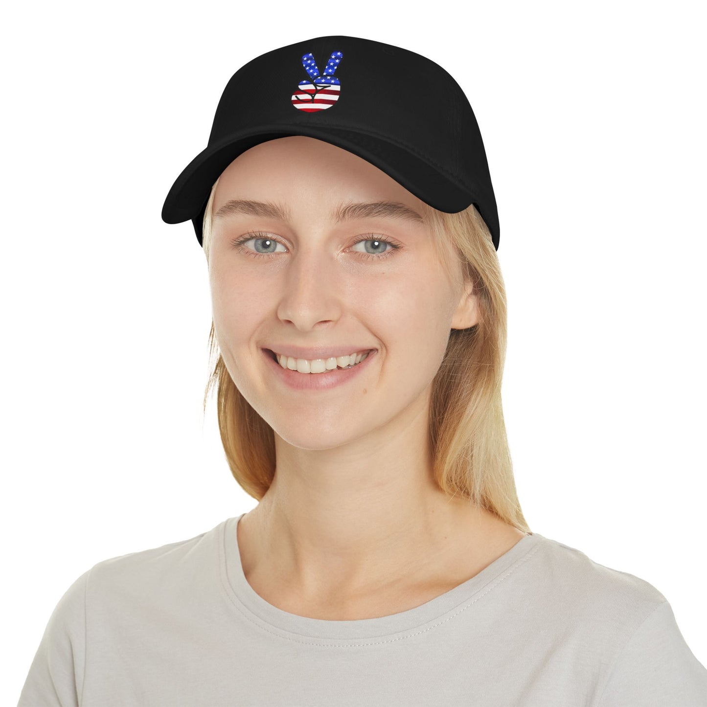 Peace Sign Flag - Low Profile Baseball Cap