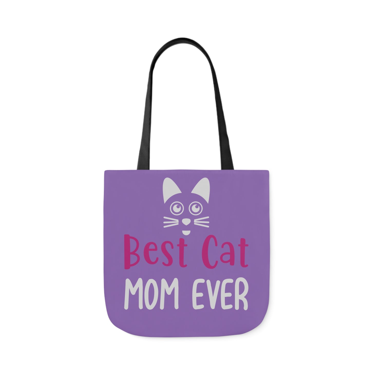 Best Cat Mom Ever - Canvas Tote Bag, 5-Color Straps - Mother's Day