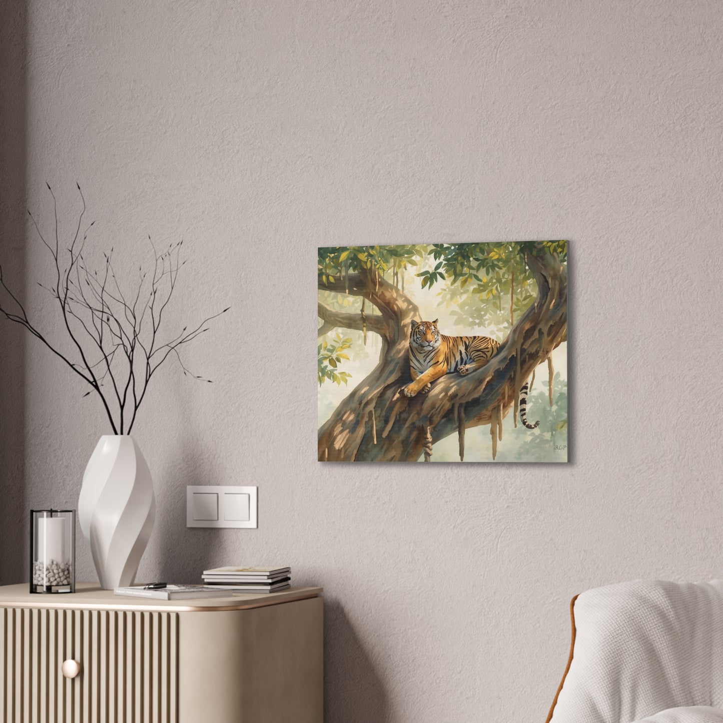 Tiger Lounging - Canvas Stretched, 0.75" - 2026 Wall Art - Animals