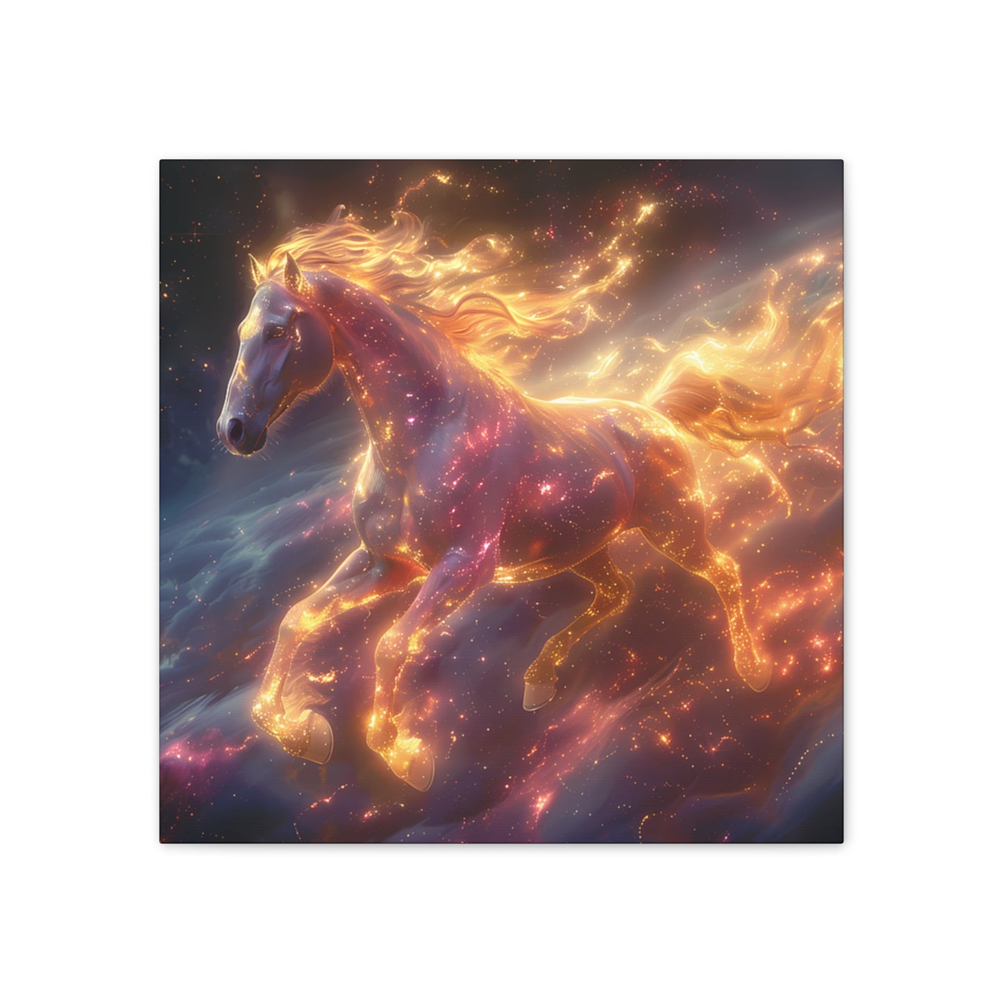 Flaming Horse - Canvas Stretched, 0.75"