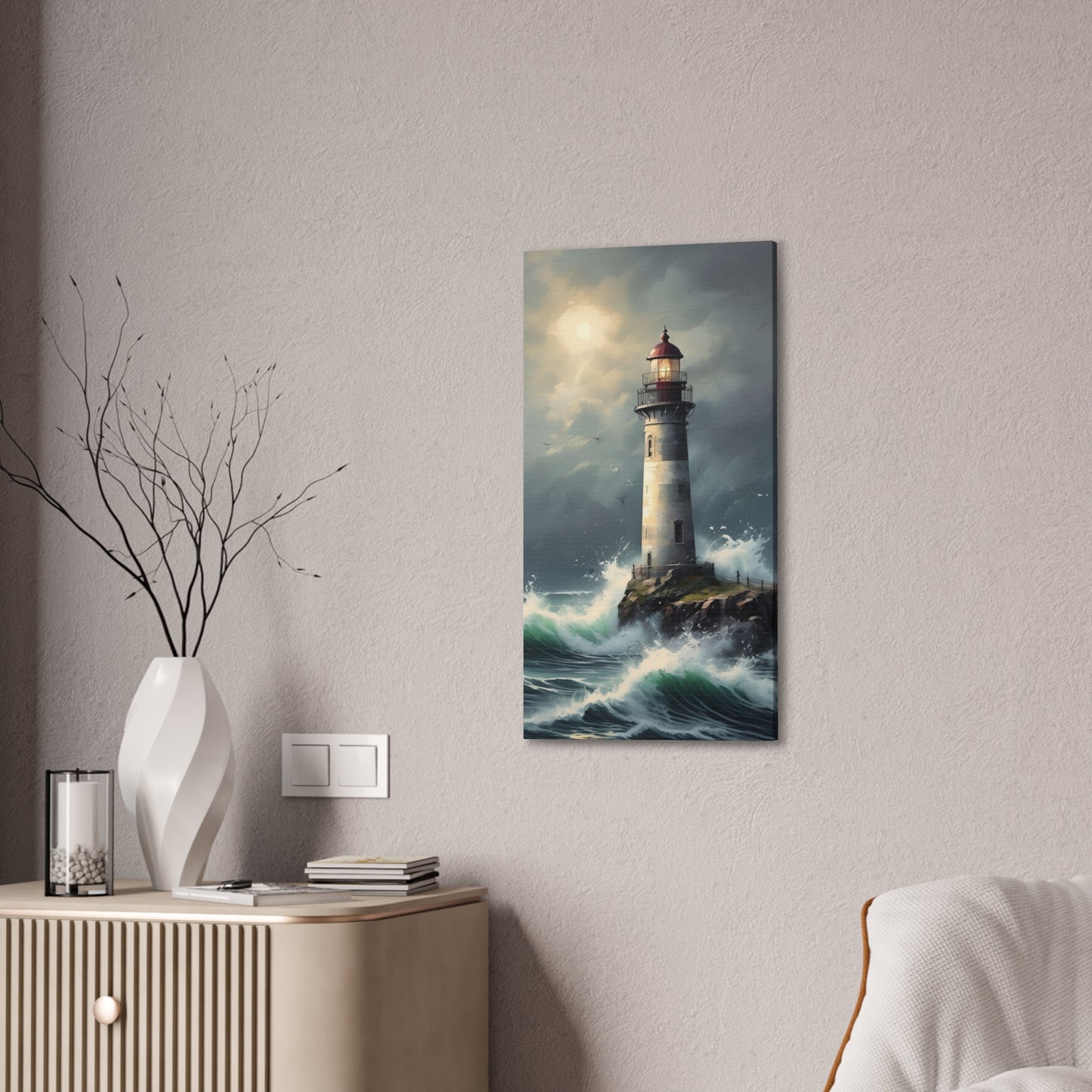 Light House - Canvas Stretched, 0.75"